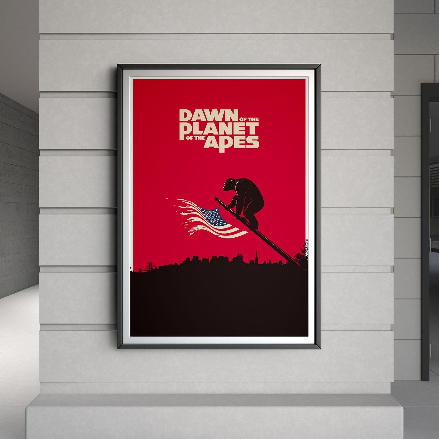 Flex Designs Poster Dawn of the Planet of the Apes Minimalist 8 x 10" Home Goods - Movie 2014 Movie Poster