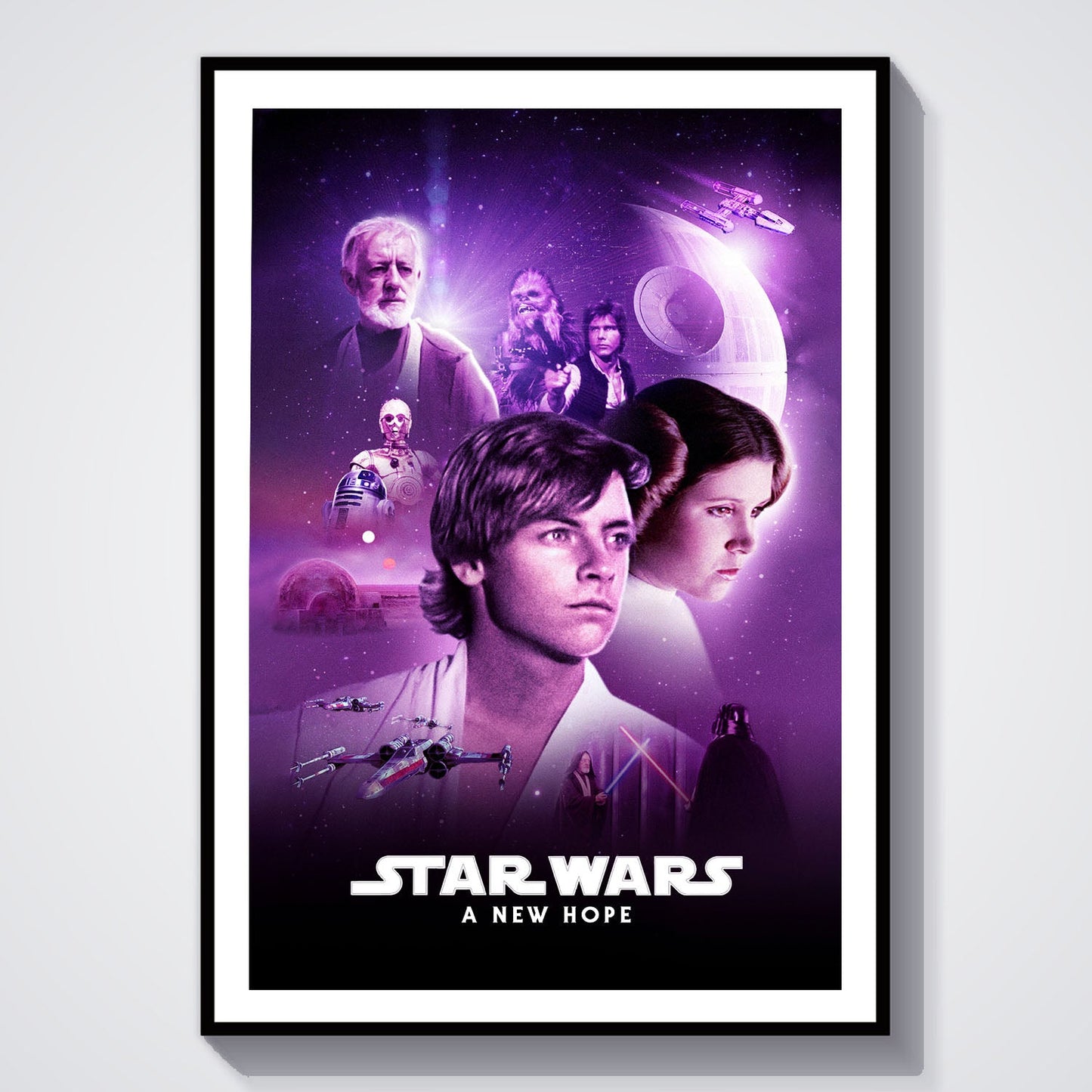 Flex Designs Poster Star Wars Episode IV - A New Hope Classic 8 x 10" Home Goods - Movie 1977 Movie Poster