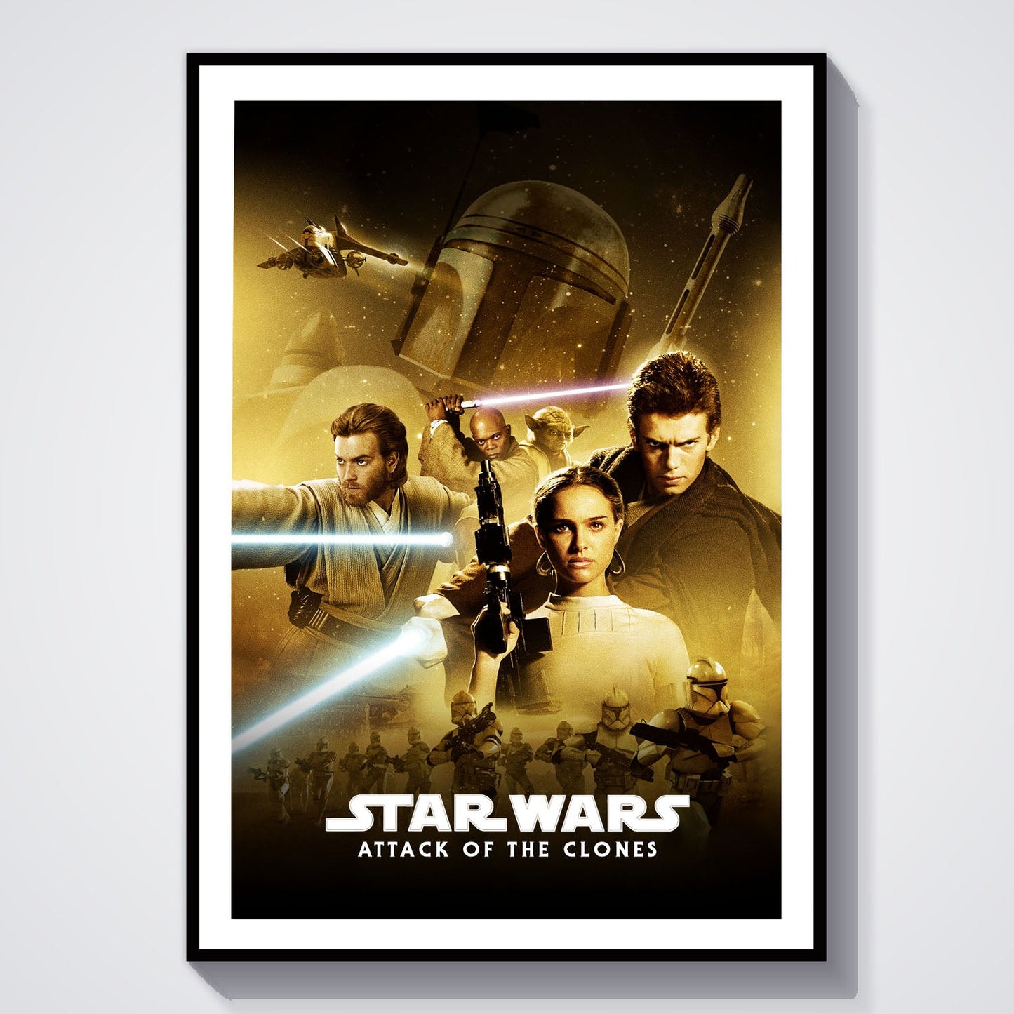 Flex Designs Poster Star Wars Episode II - Attack of the Clones Classic 8 x 10" Home Goods - Movie 2002 Movie Poster