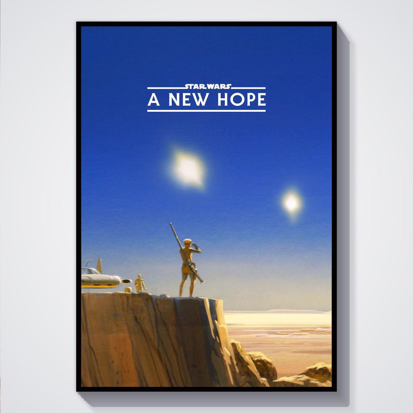 Flex Designs Poster Star Wars Episode IV - A New Hope Minimalist 5 x 7" Home Goods - Movie 1977 Movie Poster