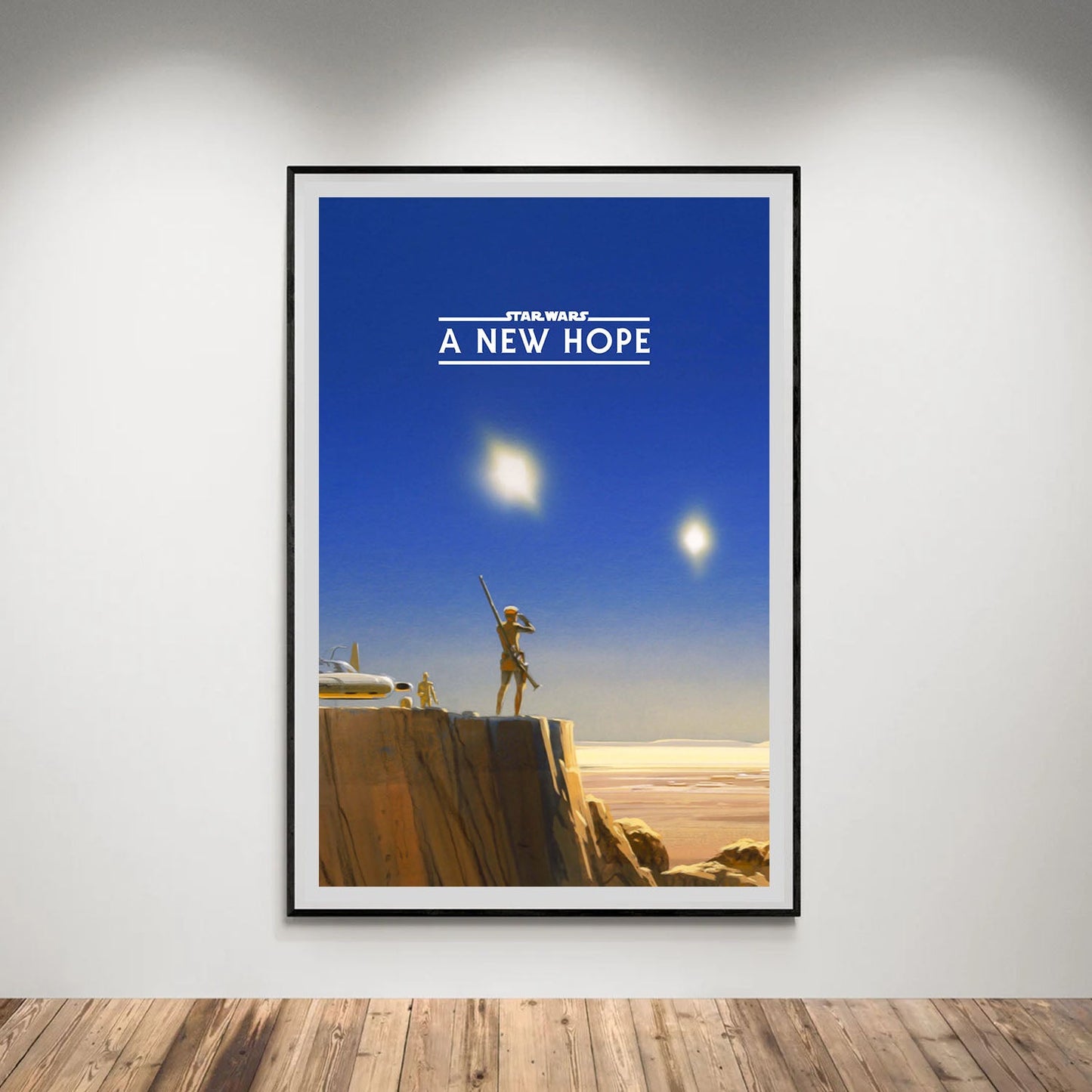 Flex Designs Poster Star Wars Episode IV - A New Hope Minimalist 5 x 7" Home Goods - Movie 1977 Movie Poster