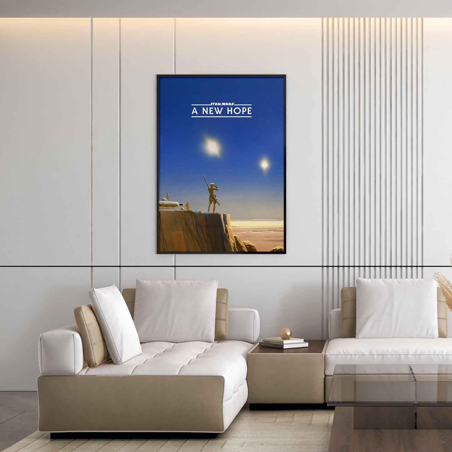 Flex Designs Poster Star Wars Episode IV - A New Hope Minimalist 5 x 7" Home Goods - Movie 1977 Movie Poster
