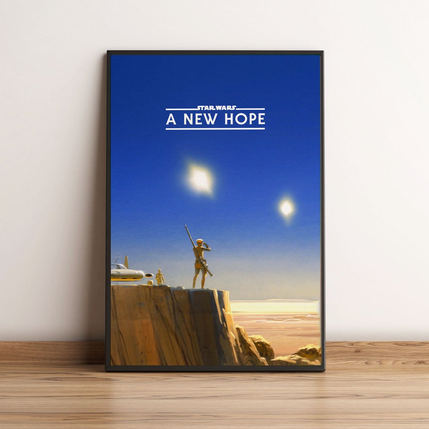 Flex Designs Poster Star Wars Episode IV - A New Hope Minimalist 5 x 7" Home Goods - Movie 1977 Movie Poster