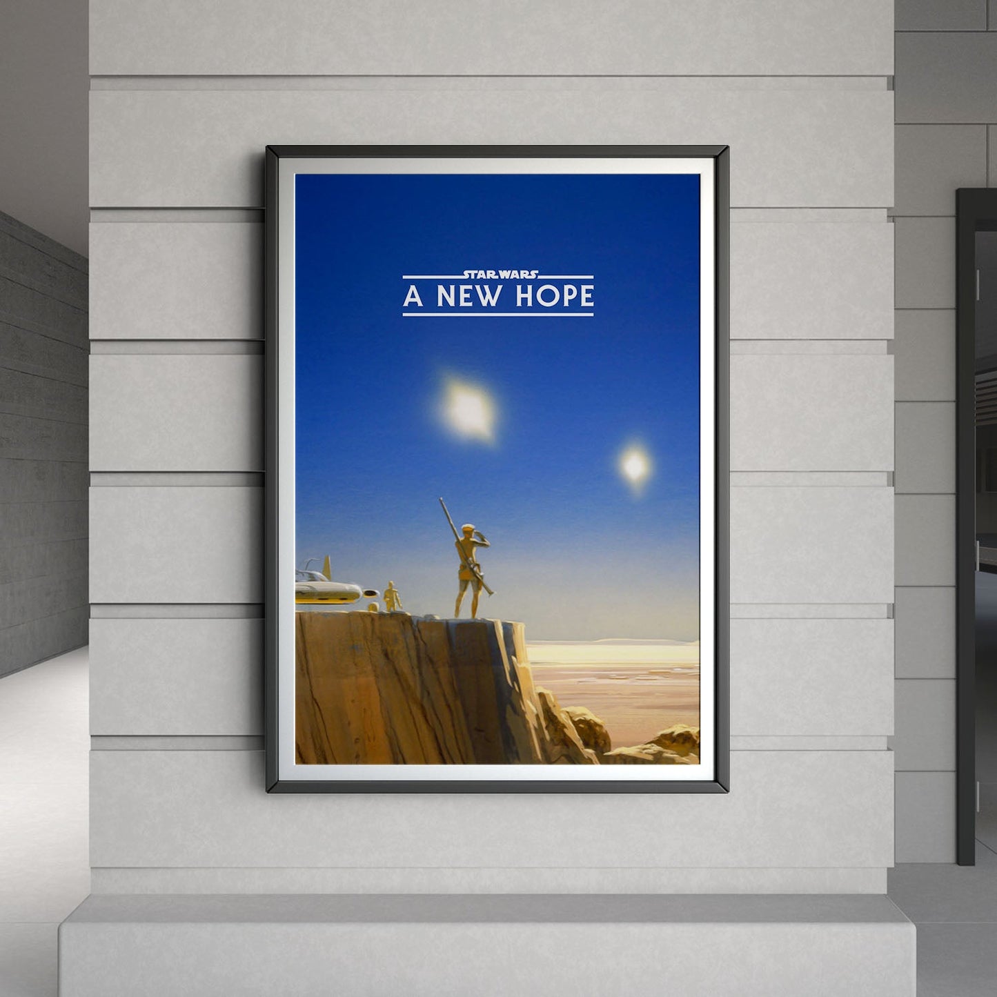 Flex Designs Poster Star Wars Episode IV - A New Hope Minimalist 8 x 10" Home Goods - Movie 1977 Movie Poster