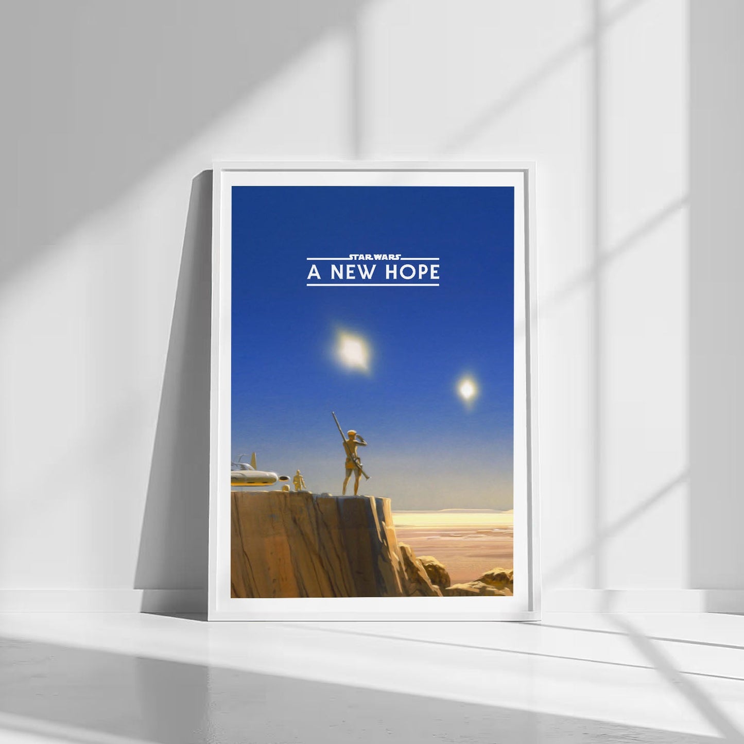 Flex Designs Poster Star Wars Episode IV - A New Hope Minimalist 8 x 10" Home Goods - Movie 1977 Movie Poster