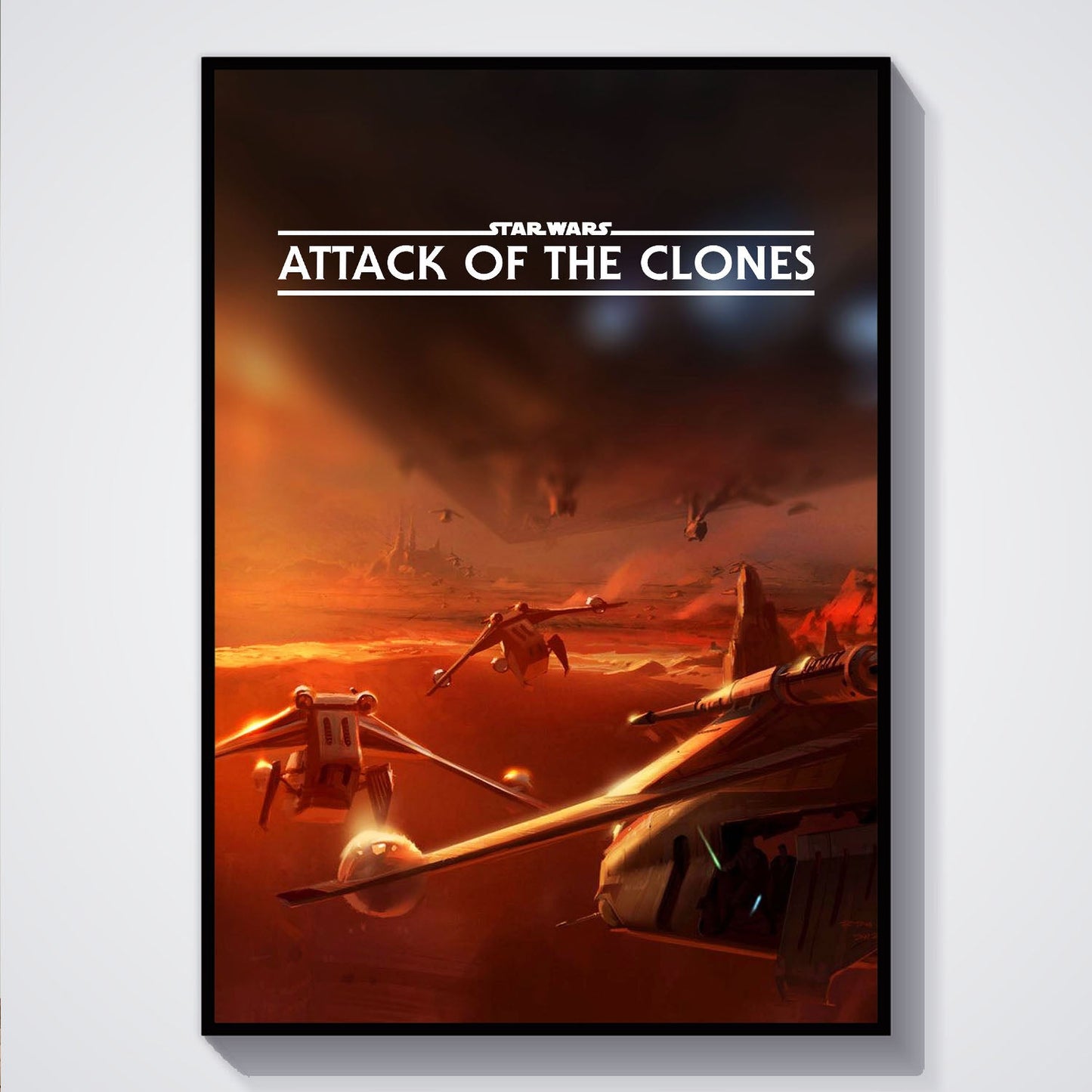 Flex Designs Poster Star Wars Episode II - Attack of the Clones Minimalist 5 x 7" Home Goods - Movie 2002 Movie Poster