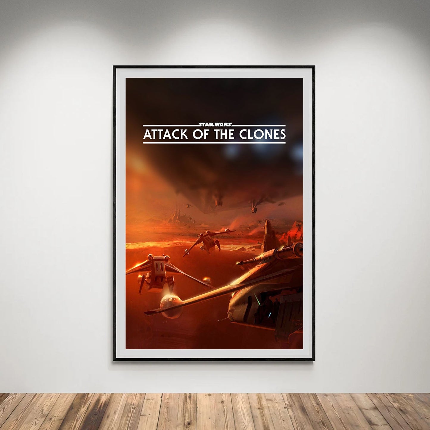 Flex Designs Poster Star Wars Episode II - Attack of the Clones Minimalist 5 x 7" Home Goods - Movie 2002 Movie Poster