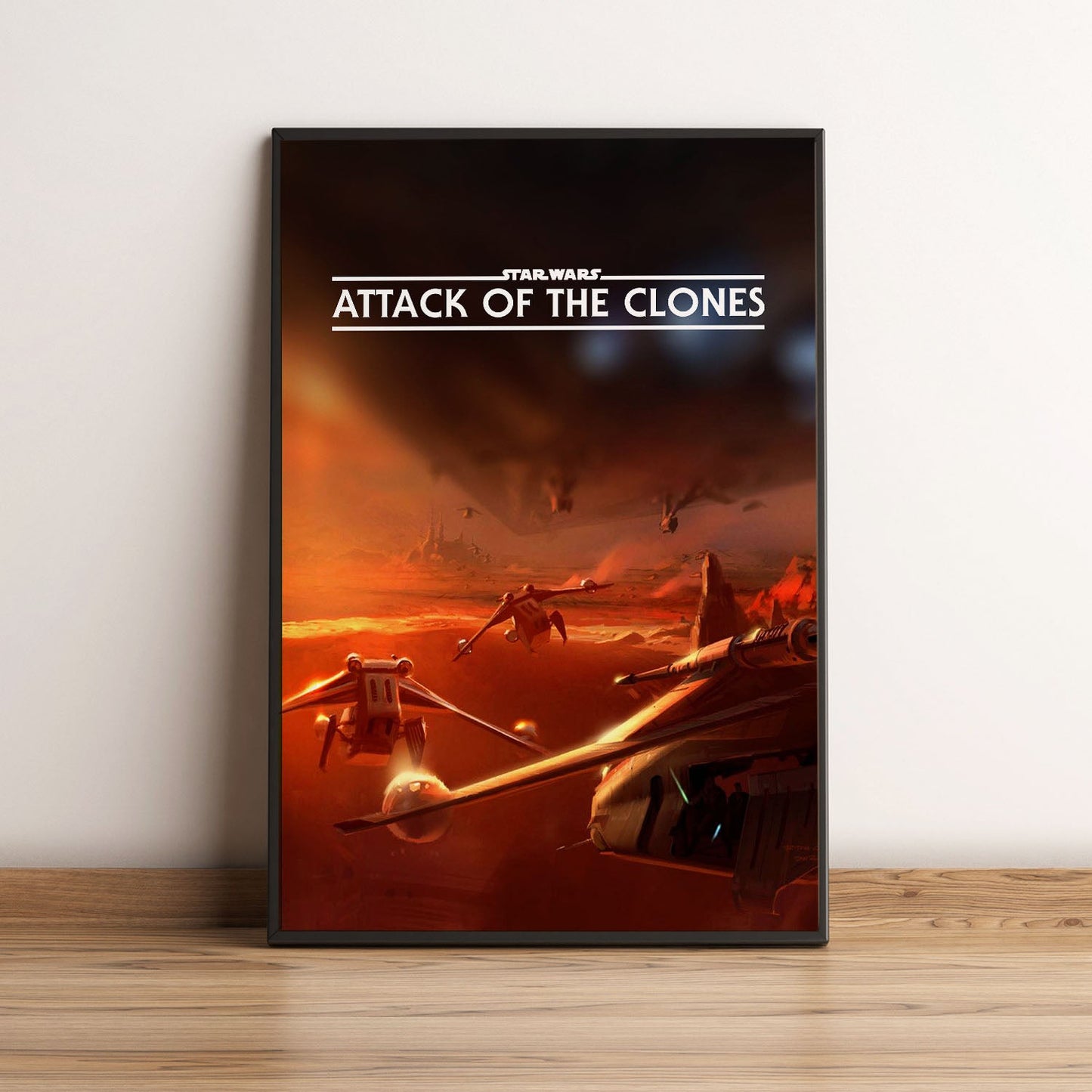 Flex Designs Poster Star Wars Episode II - Attack of the Clones Minimalist 5 x 7" Home Goods - Movie 2002 Movie Poster