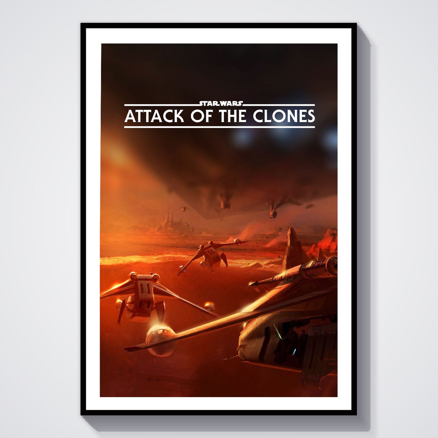 Flex Designs Poster Star Wars Episode II - Attack of the Clones Minimalist 8 x 10" Home Goods - Movie 2002 Movie Poster