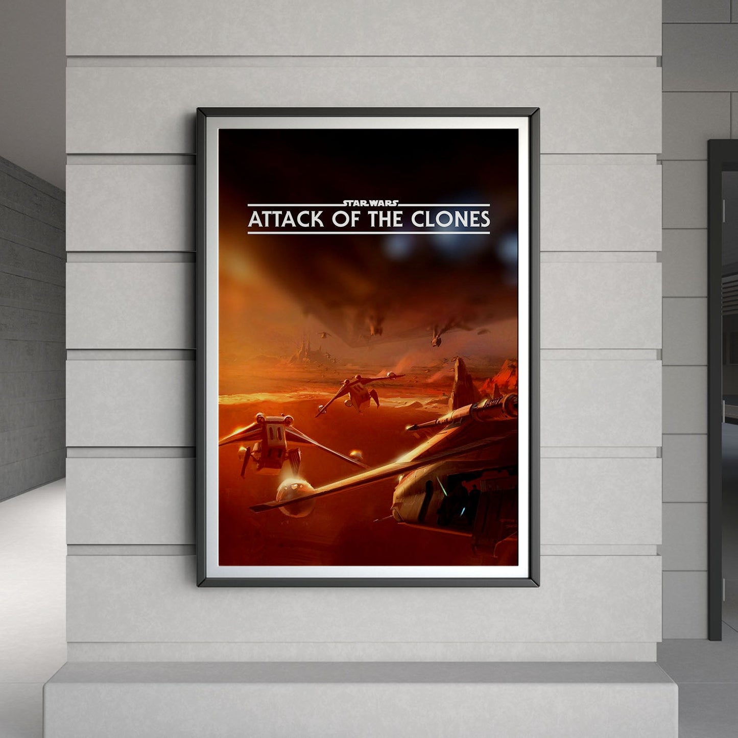 Flex Designs Poster Star Wars Episode II - Attack of the Clones Minimalist 8 x 10" Home Goods - Movie 2002 Movie Poster