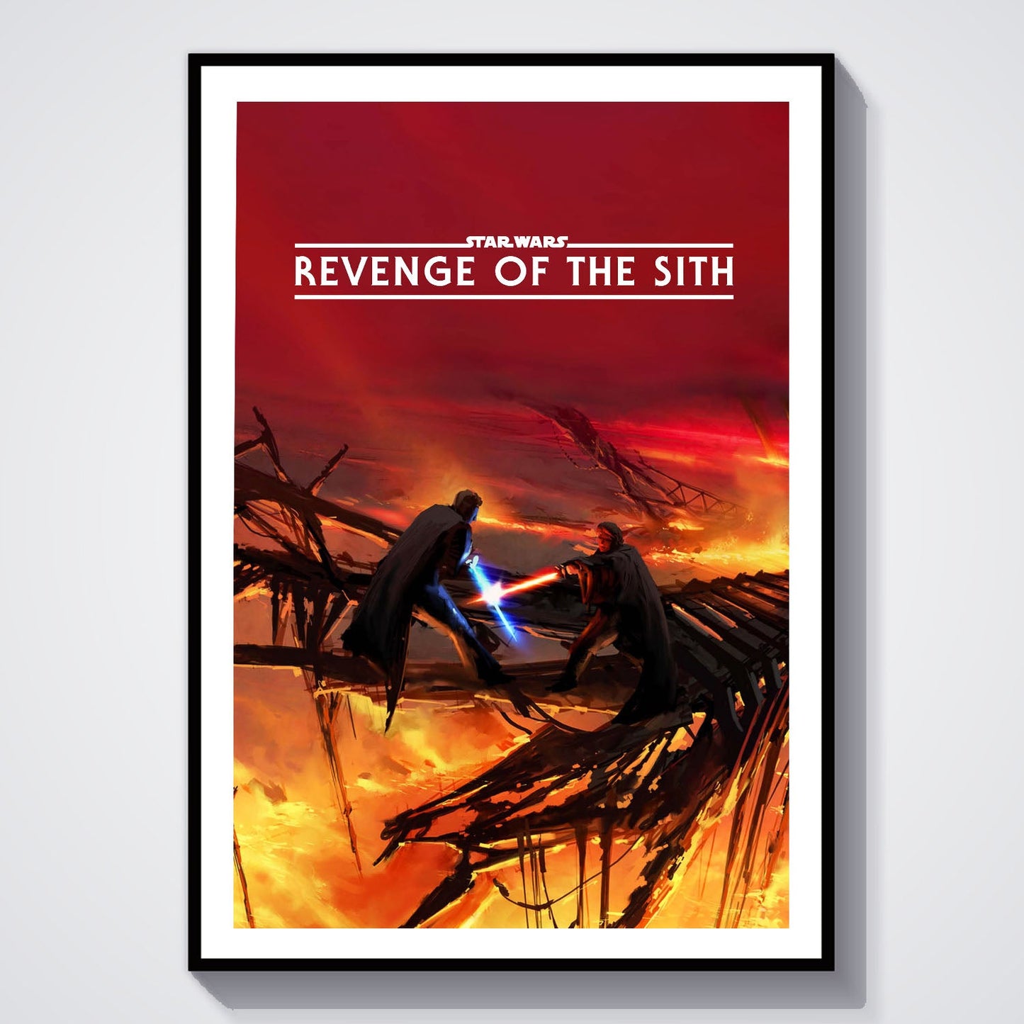 Flex Designs Poster Star Wars Episode III - Revenge of the Sith Minimalist 8 x 10" Home Goods - Movie 2005 Movie Poster