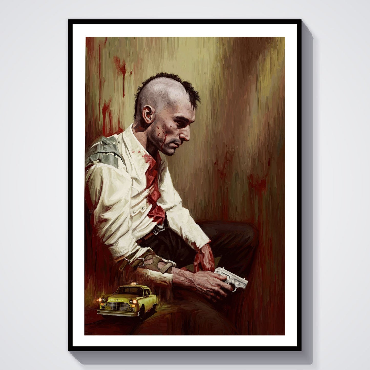 Flex Designs Poster Taxi Driver Key Art 8 x 10" Home Goods - Movie 1976 Movie Poster
