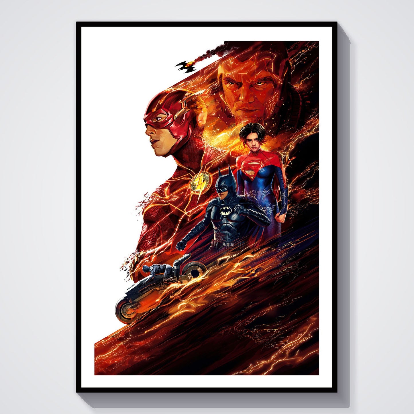Flex Designs Poster The Flash Key Art 8 x 10" Home Goods - Movie 2023 Movie Poster