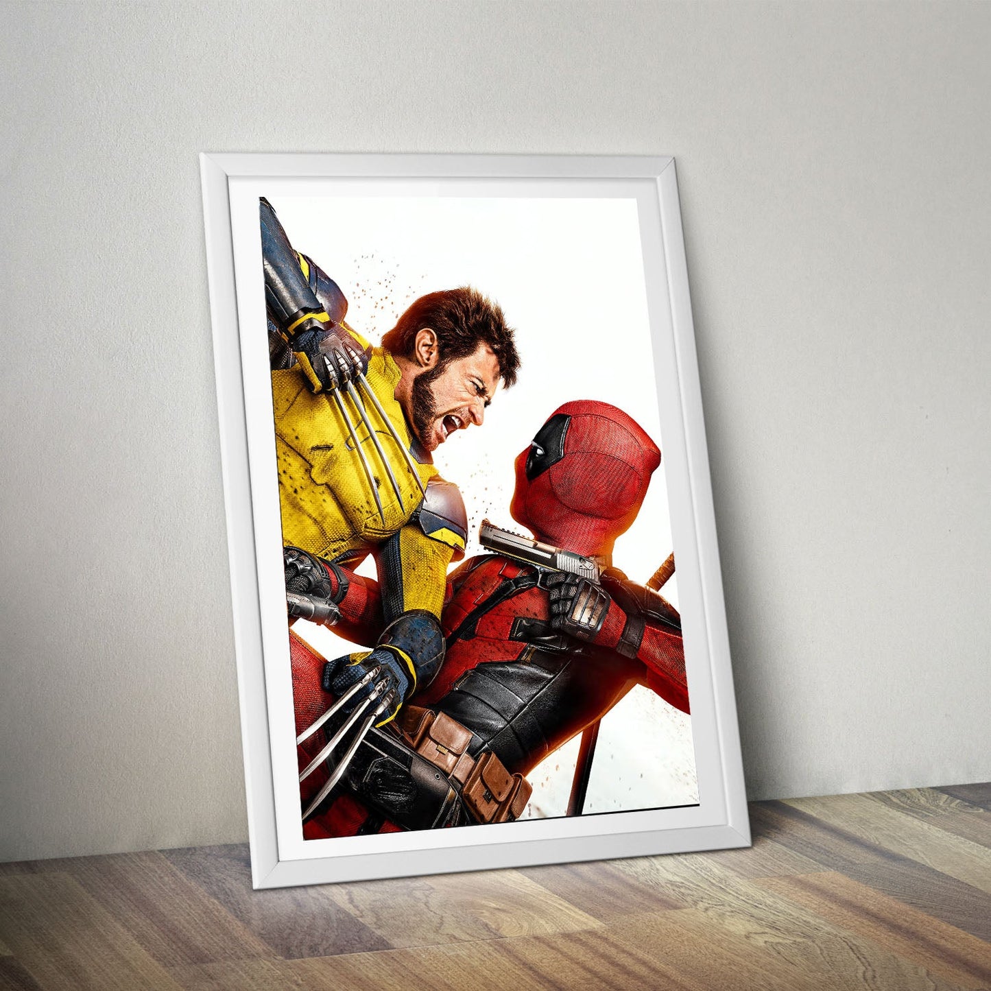 Flex Designs Poster Deadpool & Wolverine Textless 8 x 10" Home Goods - Movie 2024 Movie Poster
