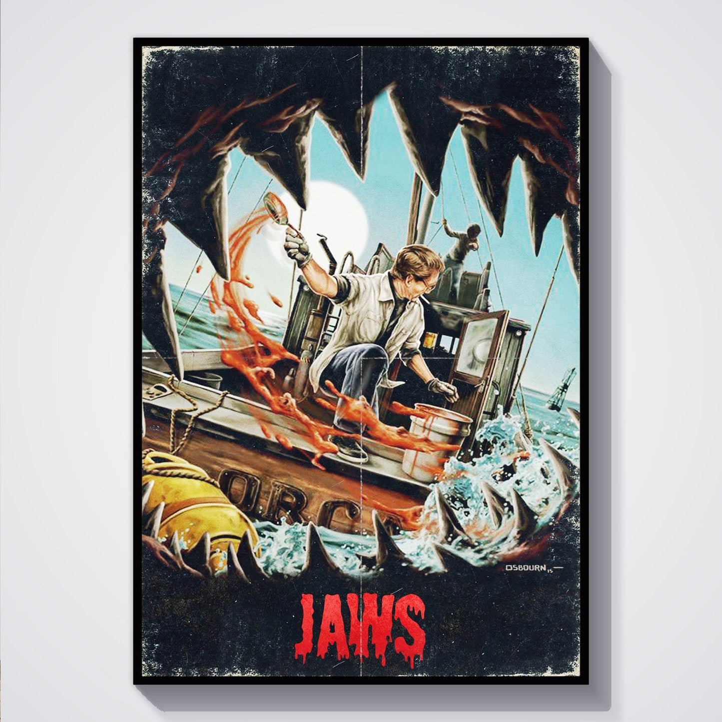 Flex Designs Poster Jaws Theatrical 5 x 7" Home Goods - Movie 1975 Movie Poster