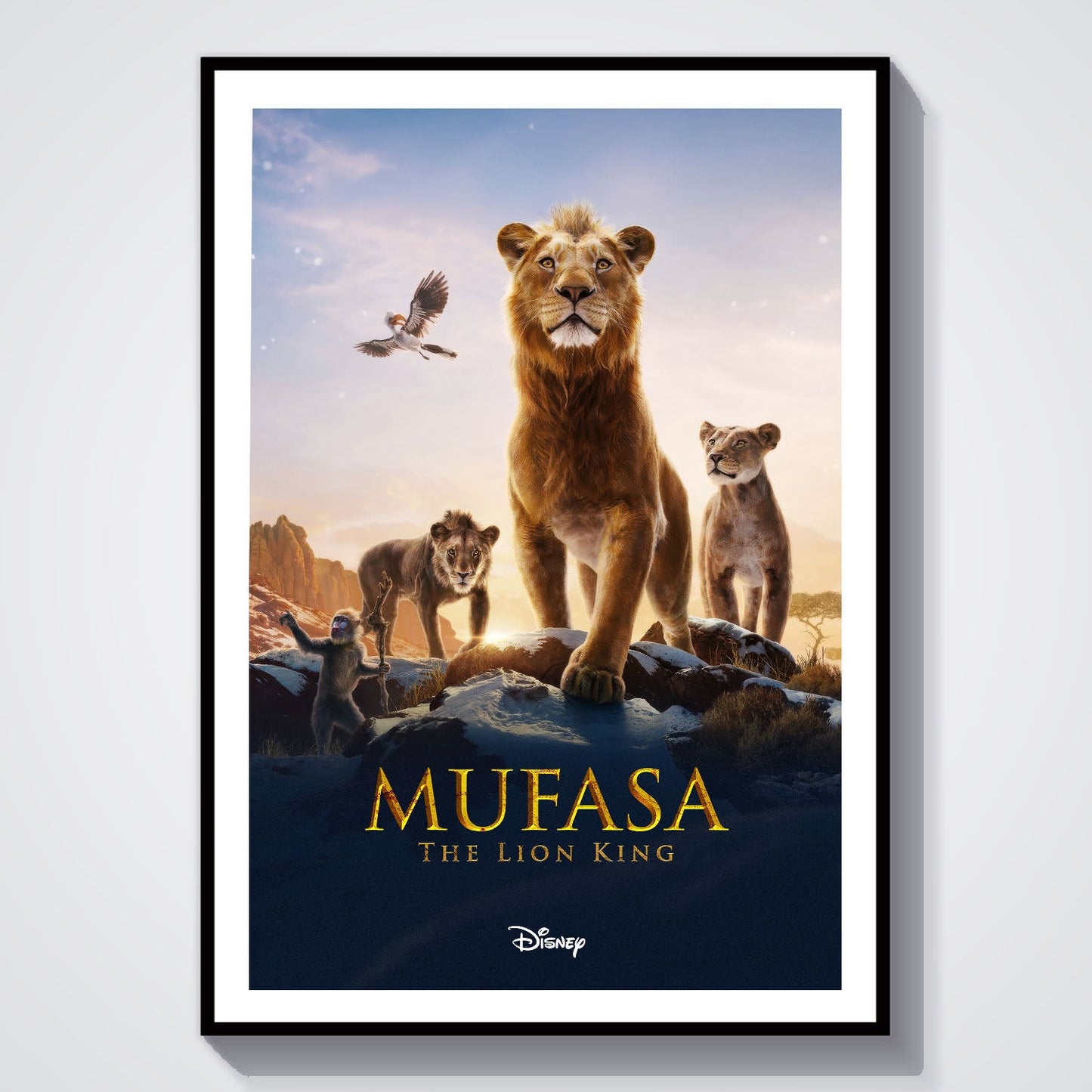 Flex Designs Poster Mufasa The Lion King 8 x 10" Home Goods - Movie 2024 Movie Poster