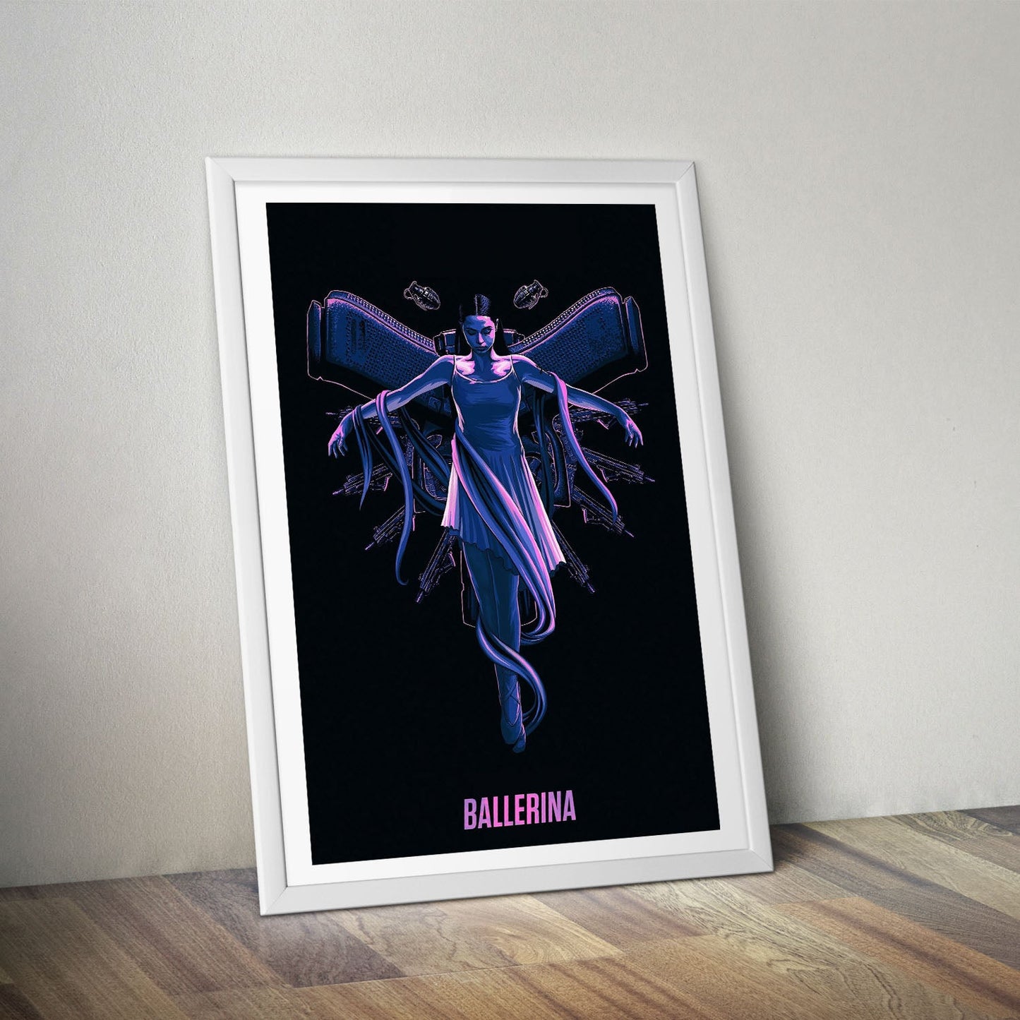 Flex Designs Poster Ballerina Purple 8 x 10" Home Goods - Movie 2025 Movie Poster