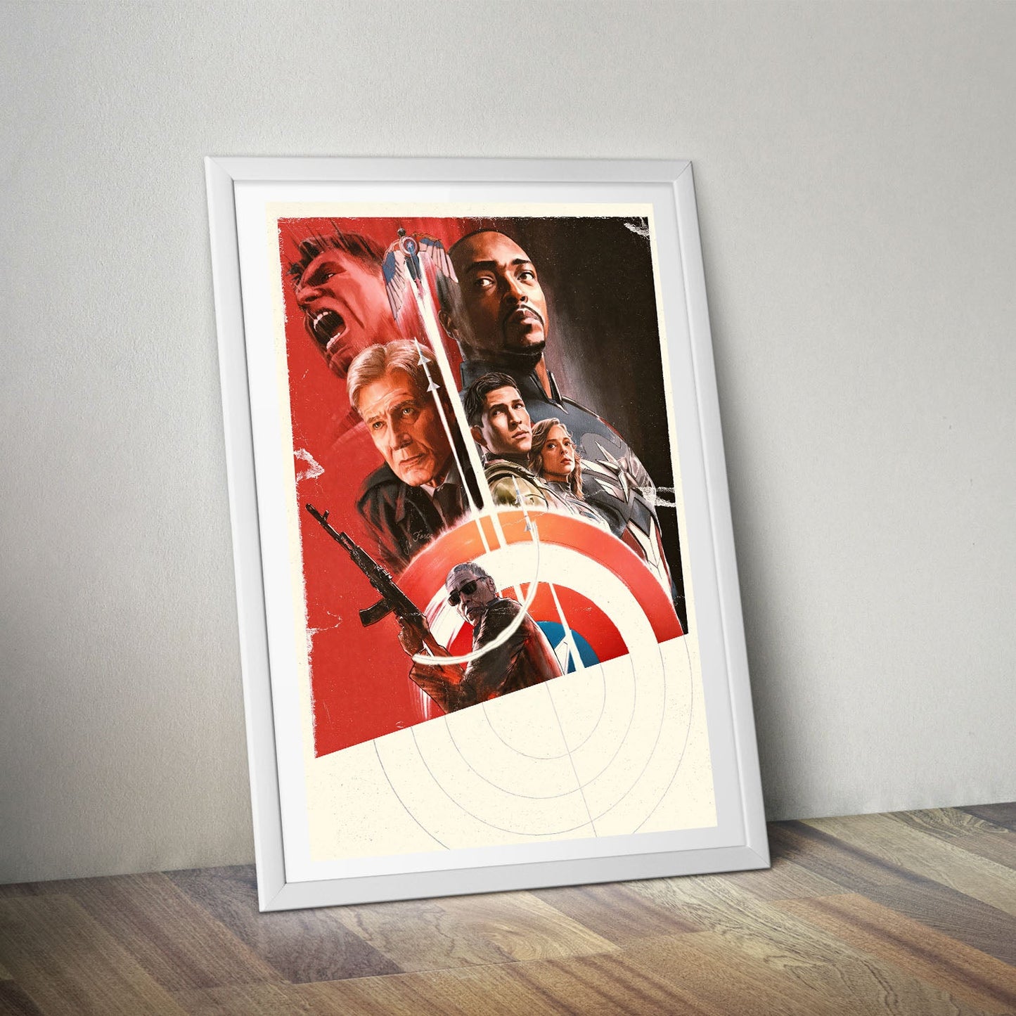 Flex Designs Poster Captain America Brave New World Teaser 8 x 10" Home Goods - Movie 2025 Movie Poster