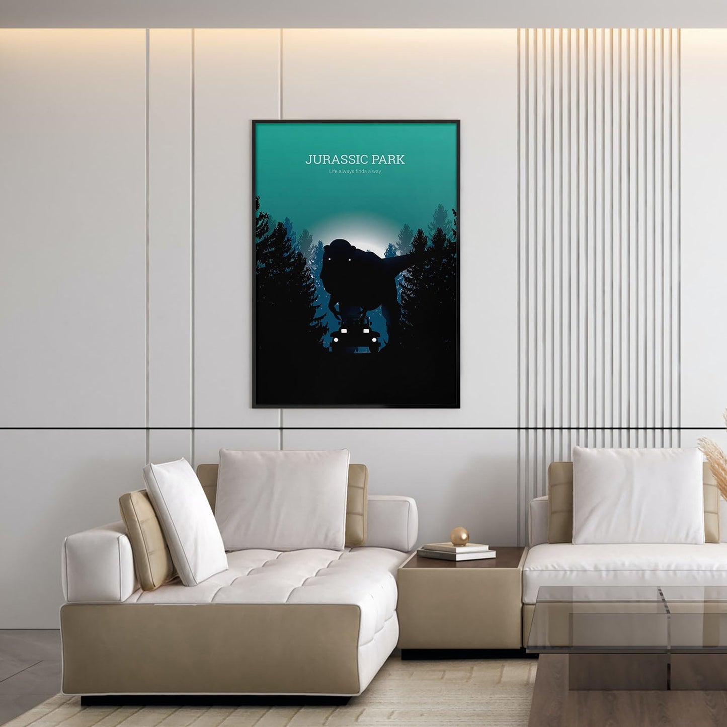 Flex Designs Poster Jurassic Park Minimalist 5 x 7" Home Goods - Movie 1993 Movie Poster