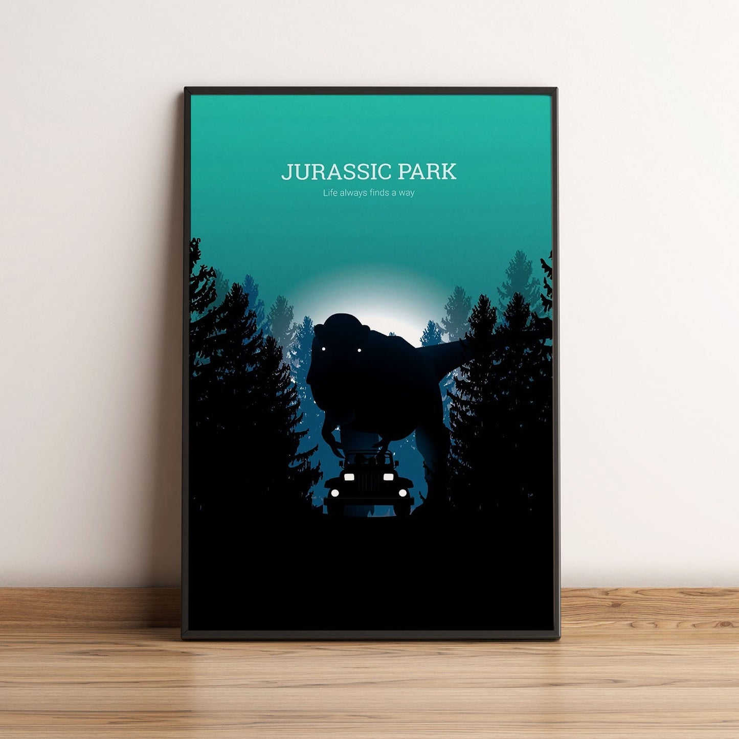 Flex Designs Poster Jurassic Park Minimalist 5 x 7" Home Goods - Movie 1993 Movie Poster