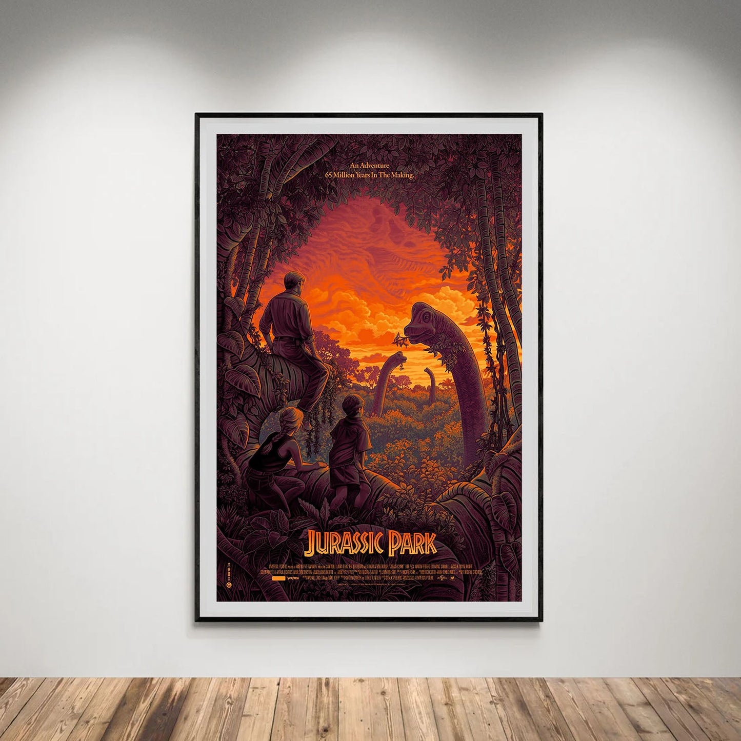 Flex Designs Poster Jurassic Park Cartoonified 5 x 7" Home Goods - Movie 1993 Movie Poster