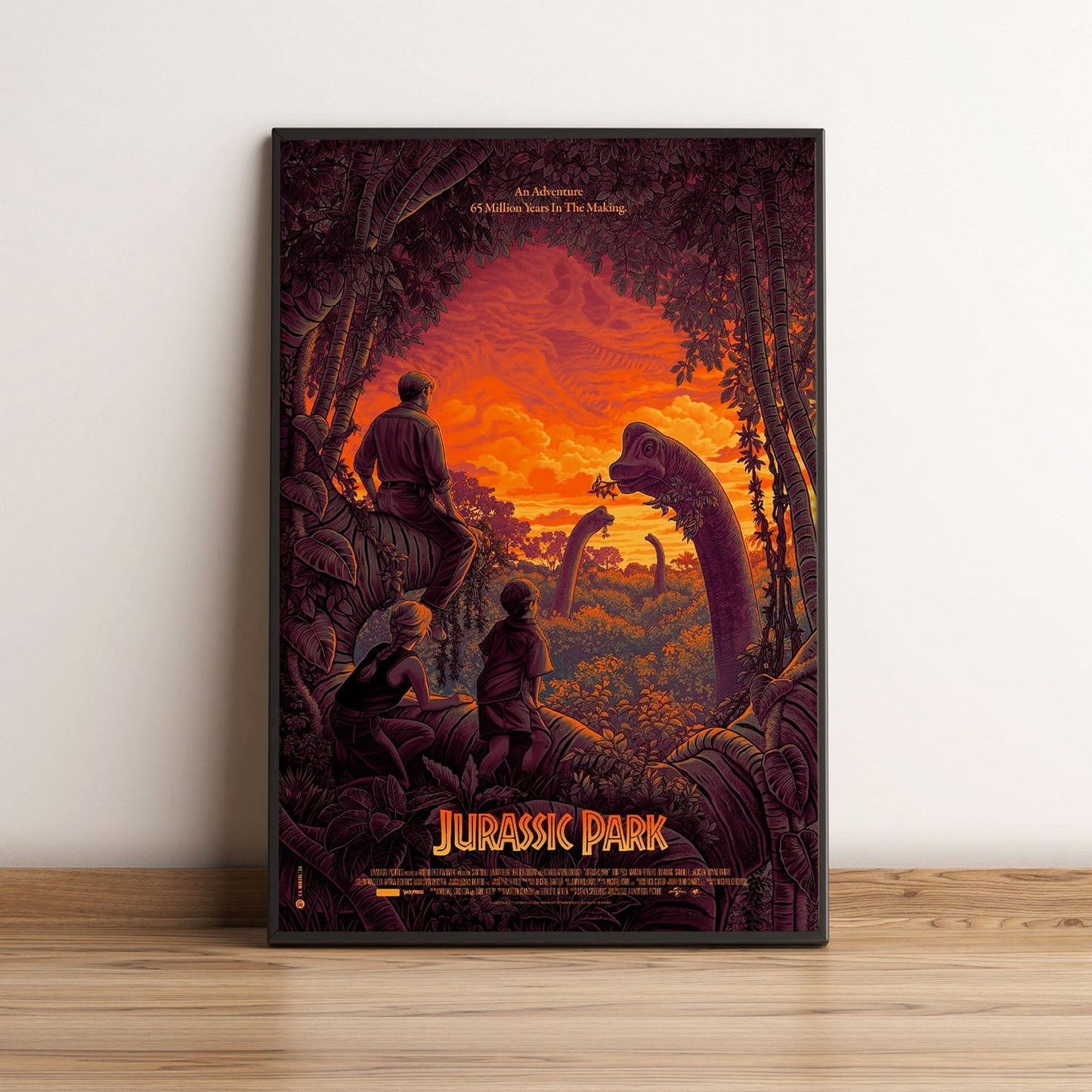Flex Designs Poster Jurassic Park Cartoonified 5 x 7" Home Goods - Movie 1993 Movie Poster