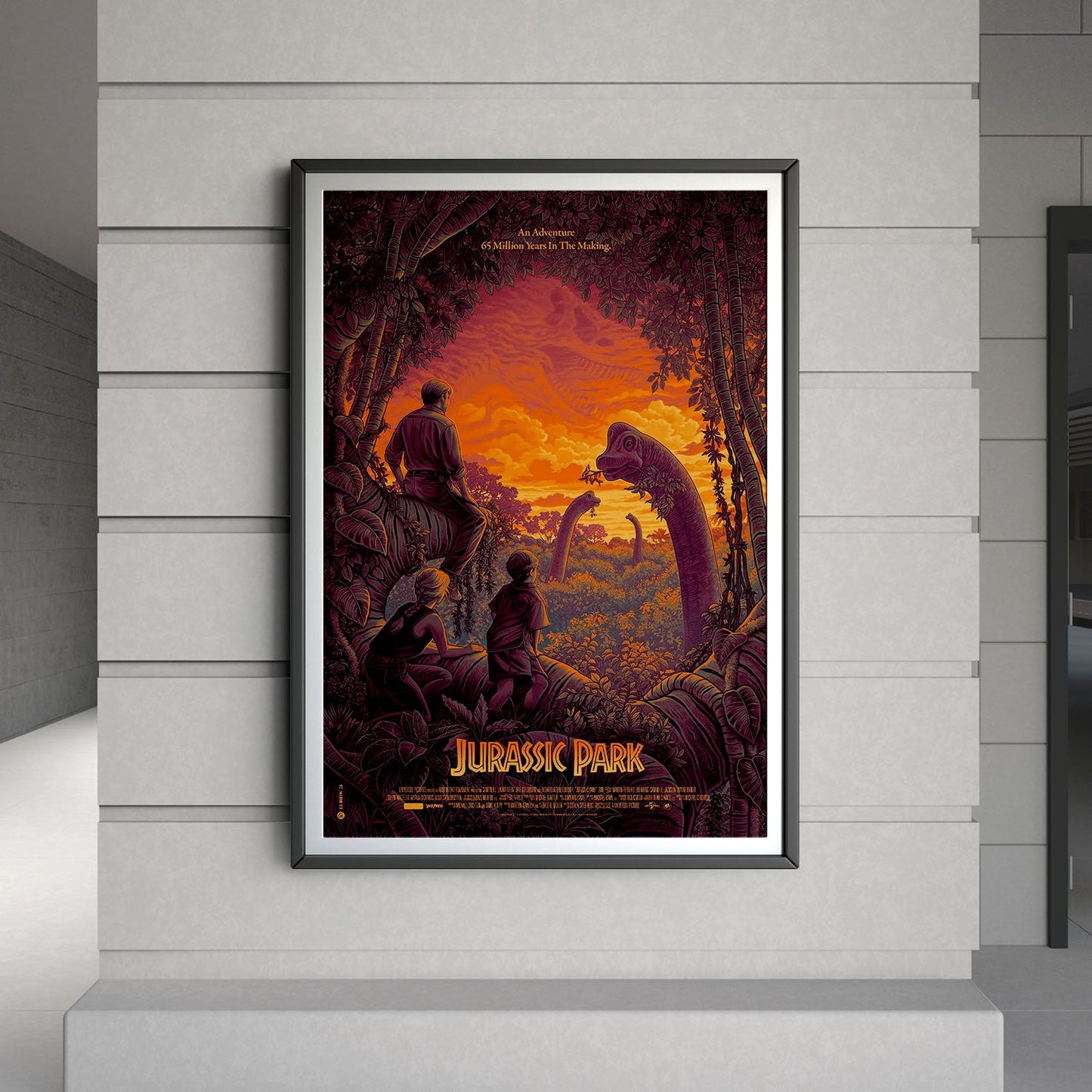 Flex Designs Poster Jurassic Park Cartoonified 8 x 10" Home Goods - Movie 1993 Movie Poster