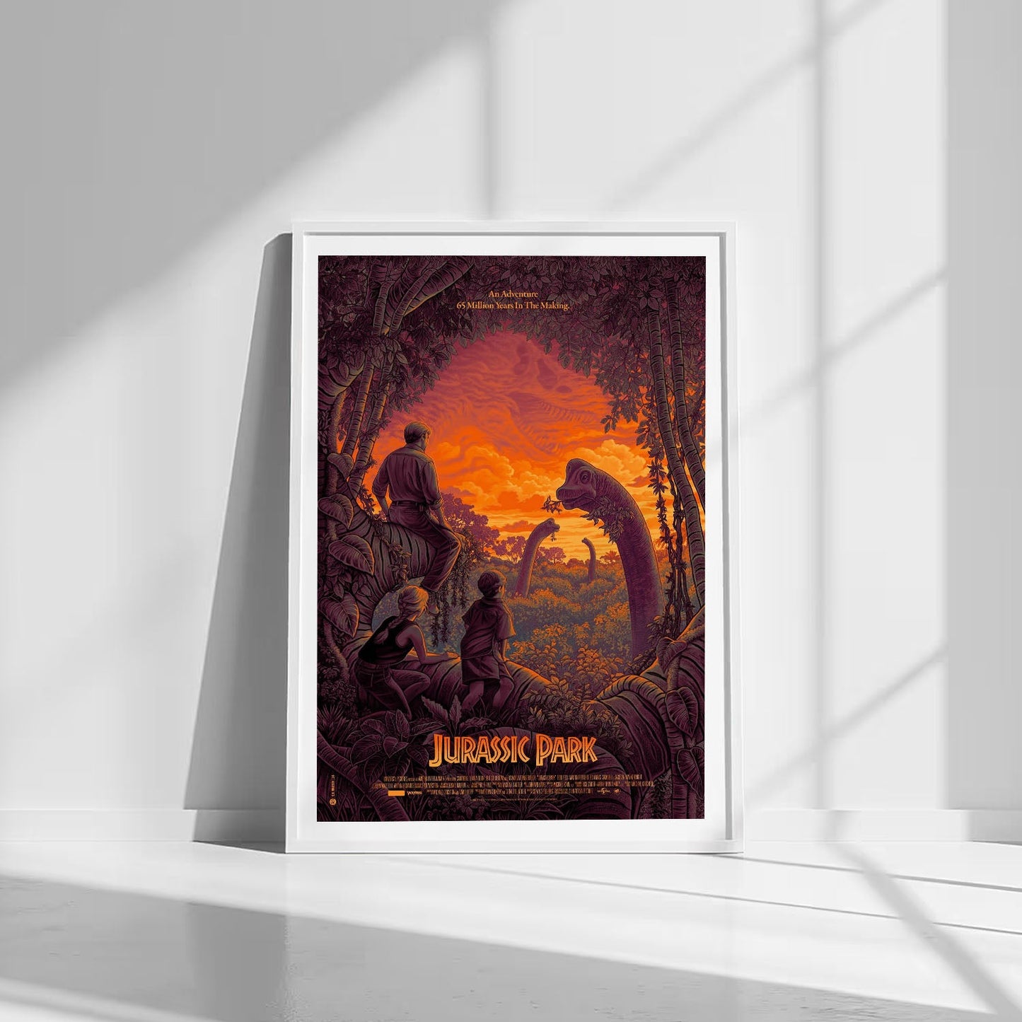 Flex Designs Poster Jurassic Park Cartoonified 8 x 10" Home Goods - Movie 1993 Movie Poster