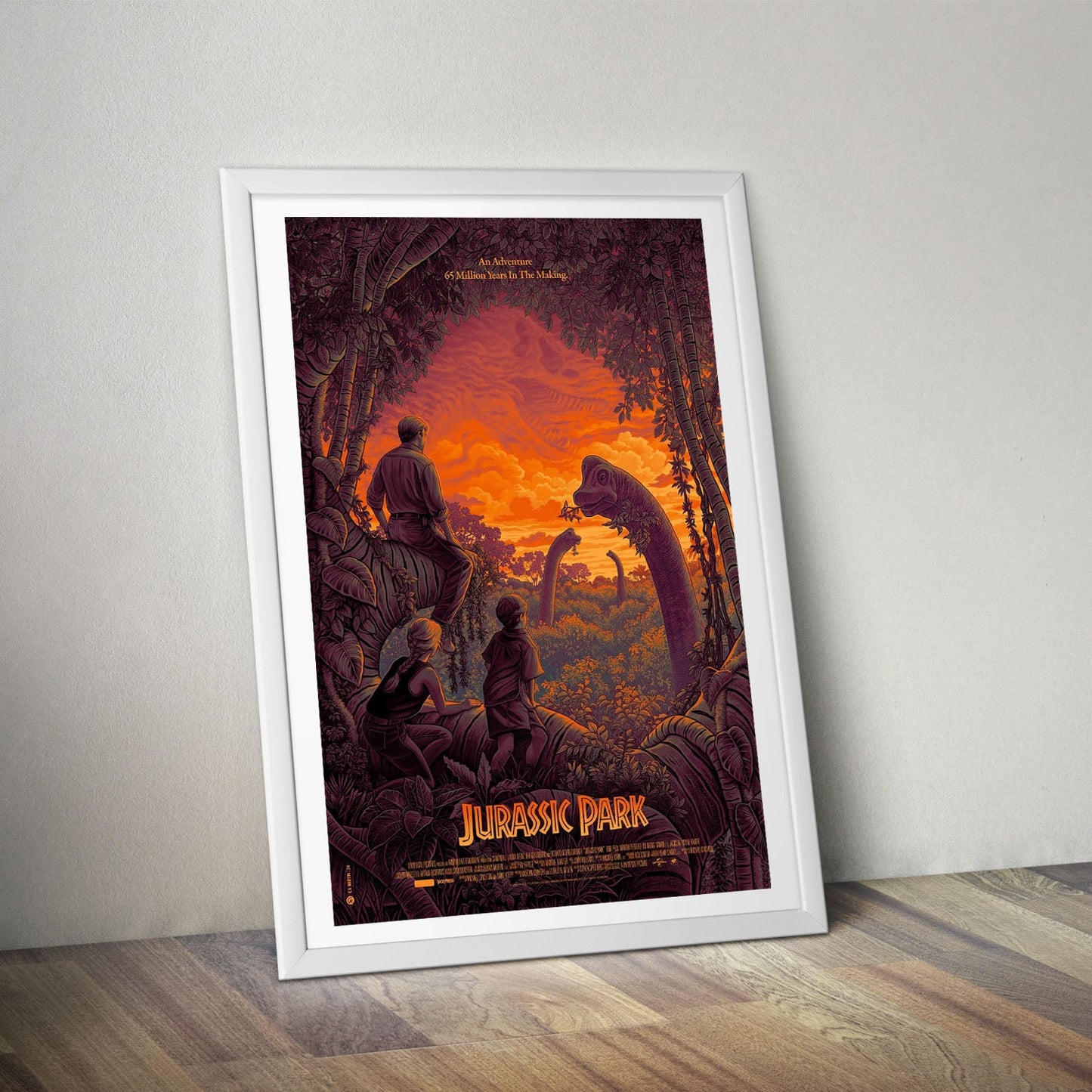 Flex Designs Poster Jurassic Park Cartoonified 8 x 10" Home Goods - Movie 1993 Movie Poster