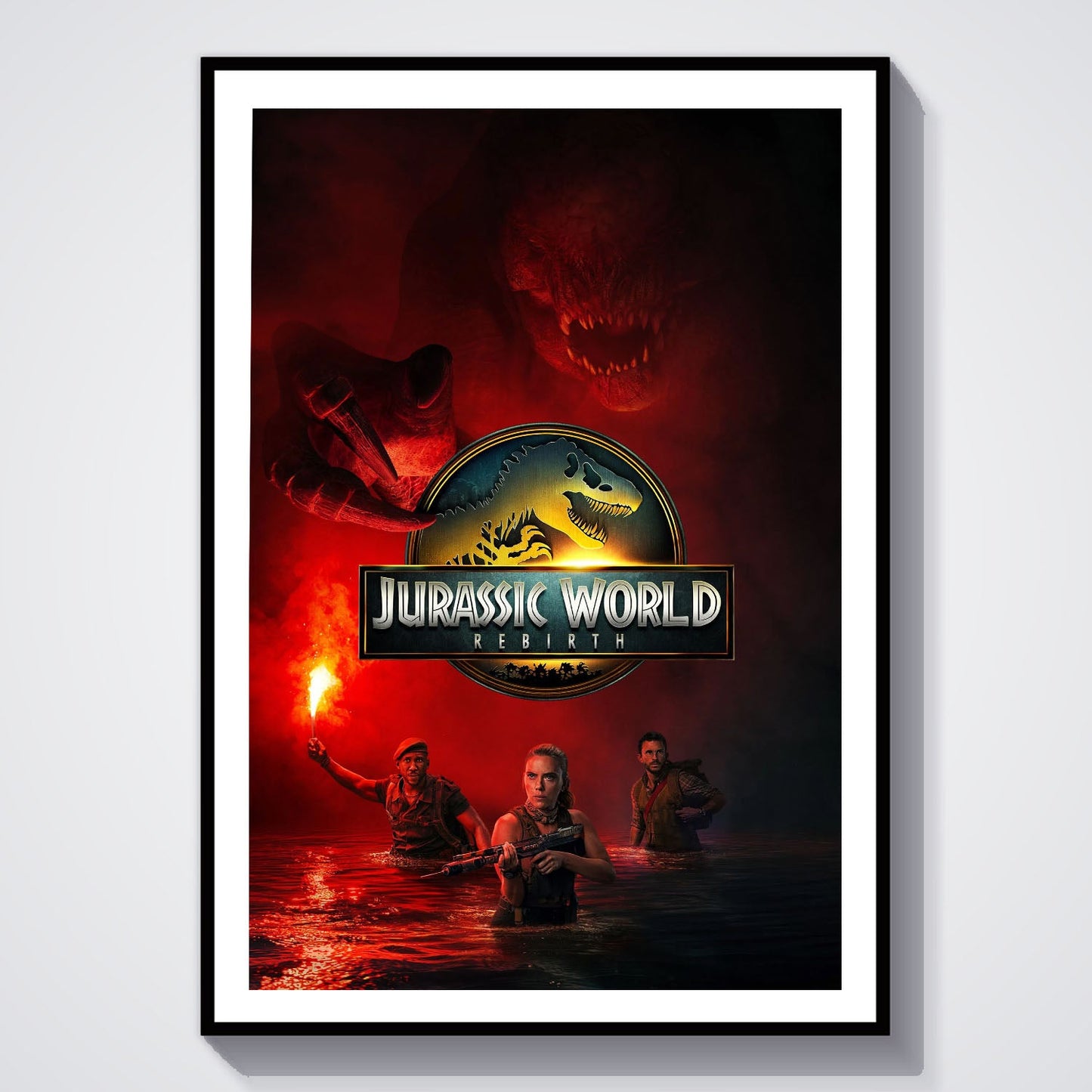 Flex Designs Poster Jurassic World Rebirth Cinematic 8 x 10" Home Goods - Movie 2015 Movie Poster