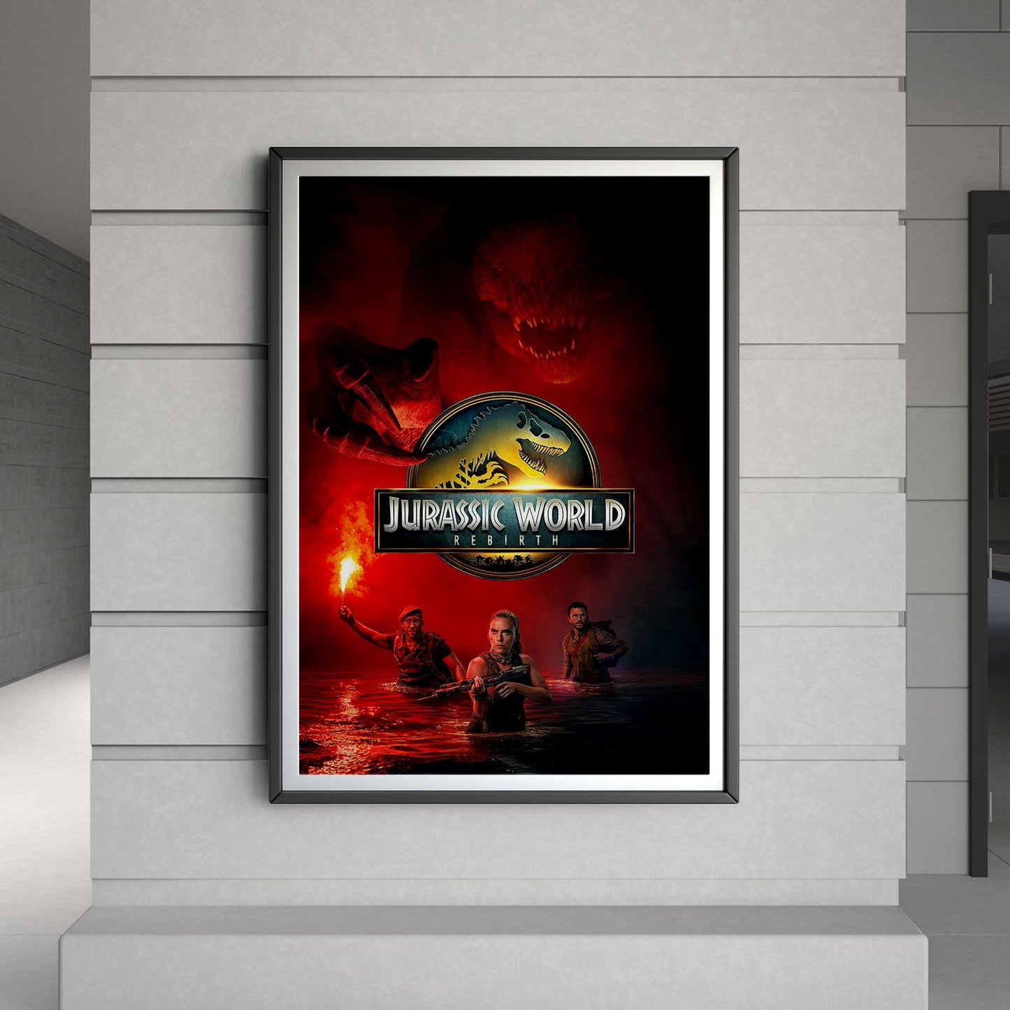 Flex Designs Poster Jurassic World Rebirth Cinematic 8 x 10" Home Goods - Movie 2015 Movie Poster