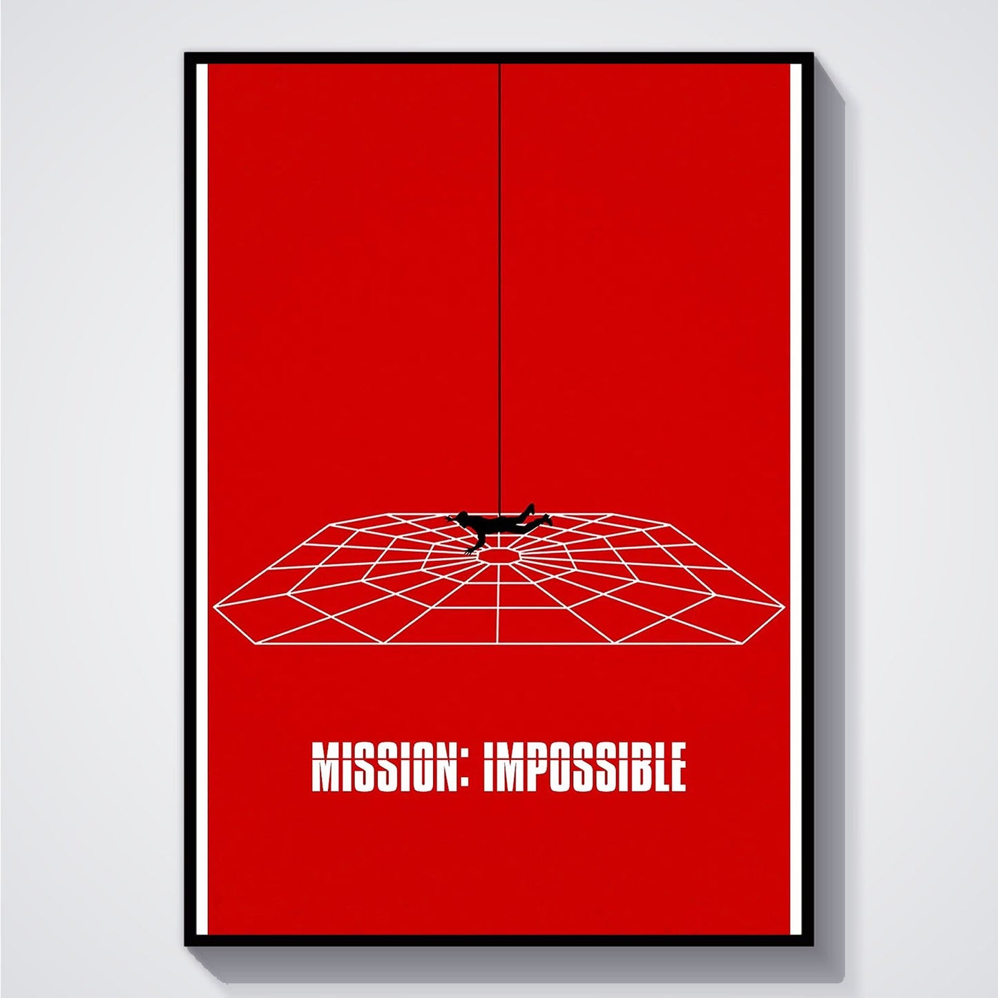 Flex Designs Poster Mission Impossible Red Minimalist 5 x 7" Home Goods - Movie 2025 Movie Poster