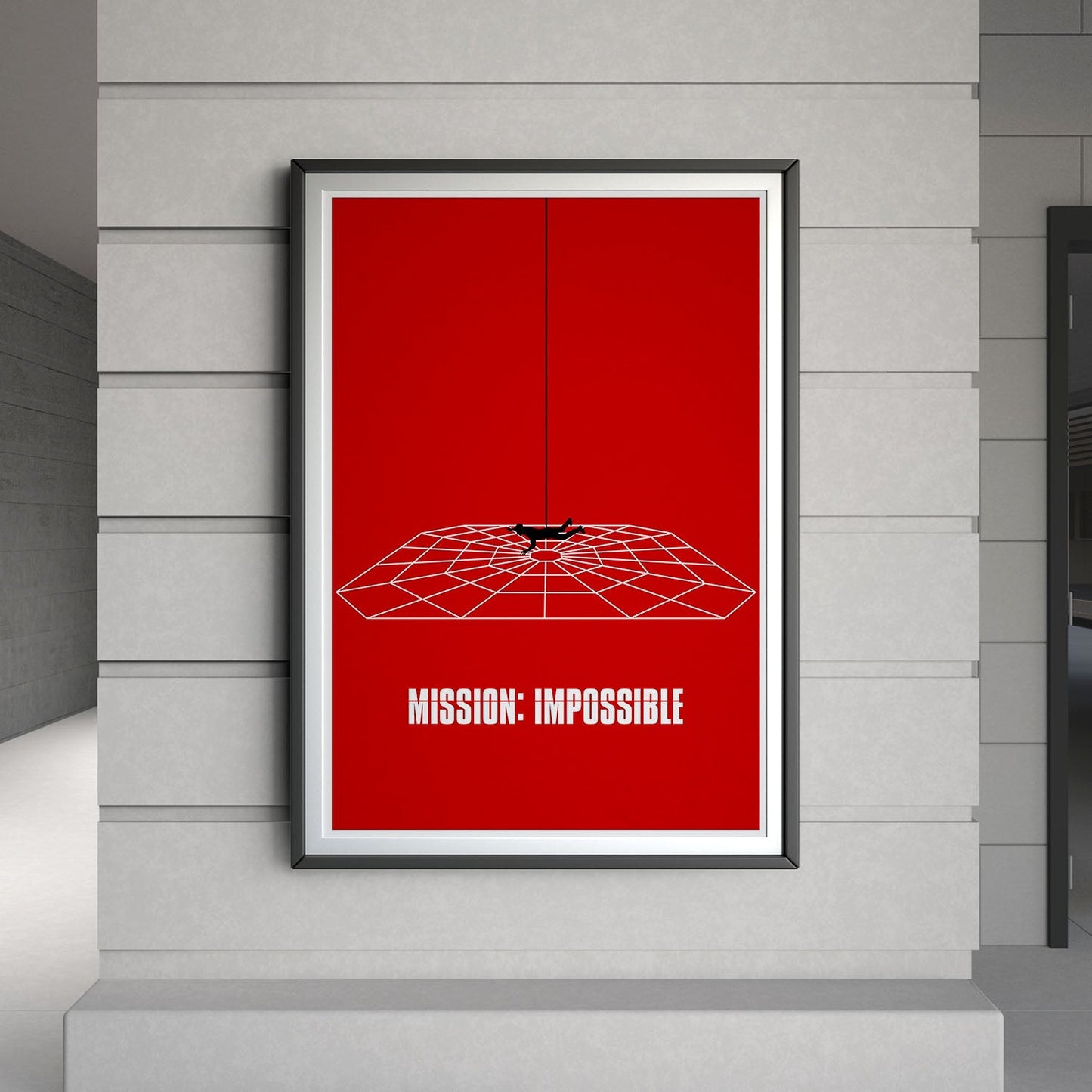 Flex Designs Poster Mission Impossible Red Minimalist 8 x 10" Home Goods - Movie 2025 Movie Poster