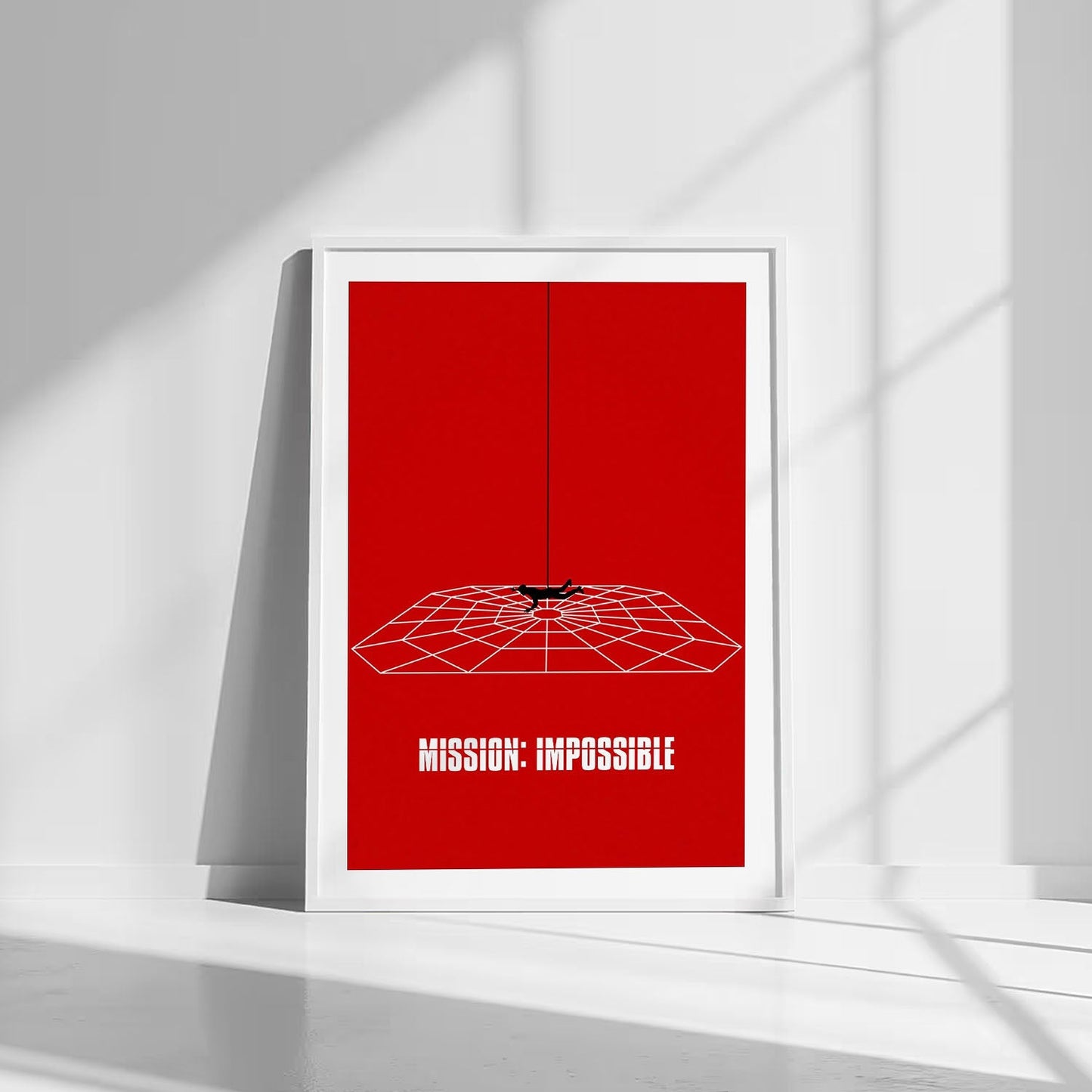 Flex Designs Poster Mission Impossible Red Minimalist 8 x 10" Home Goods - Movie 2025 Movie Poster