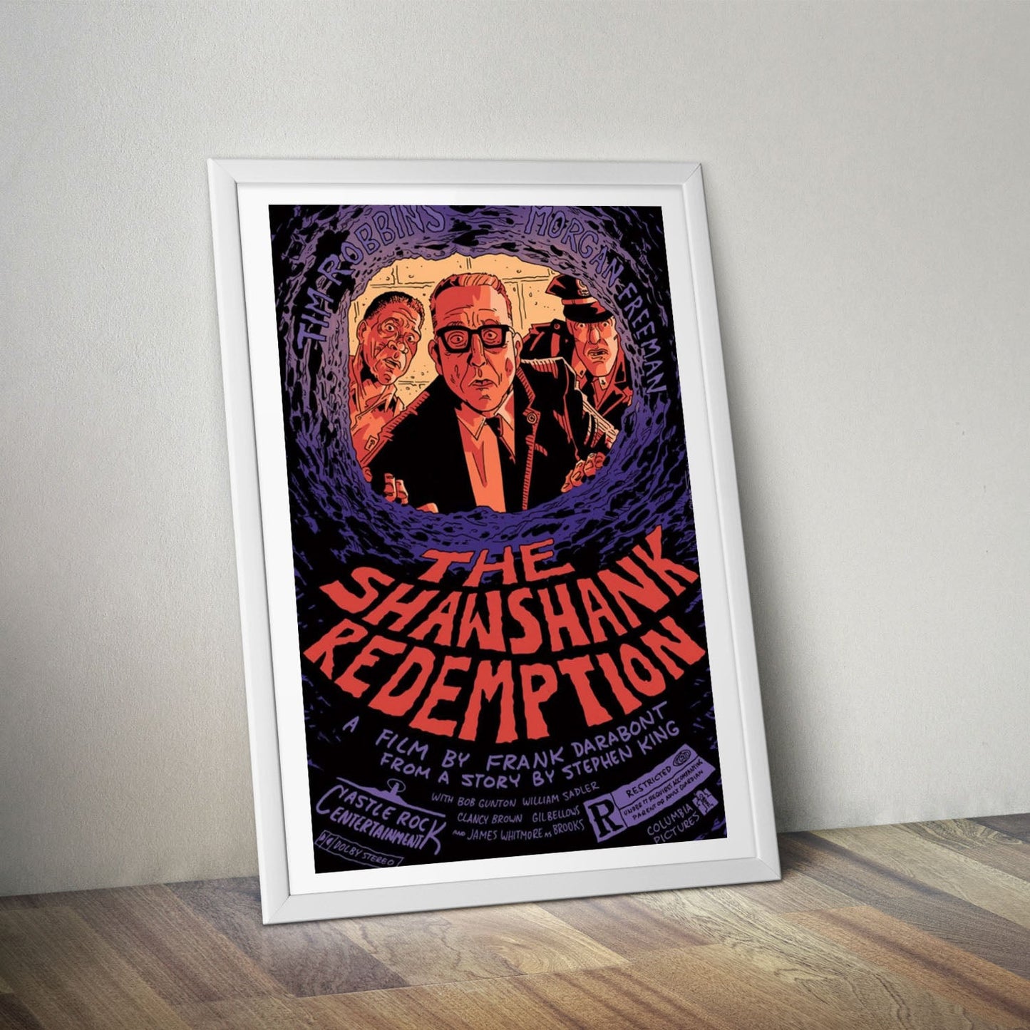 Flex Designs Poster The Shawshank Redemption Cartoon 8 x 10" Home Goods - Movie 1994 Movie Poster