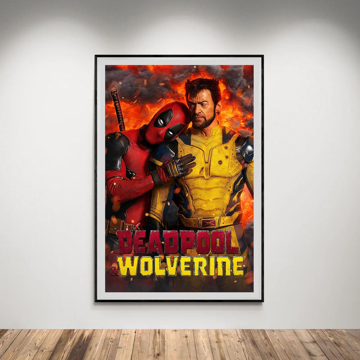 Flex Designs Poster Deadpool Wolverine Explosion 5 x 7" Home Goods - Movie 2023 Movie Poster