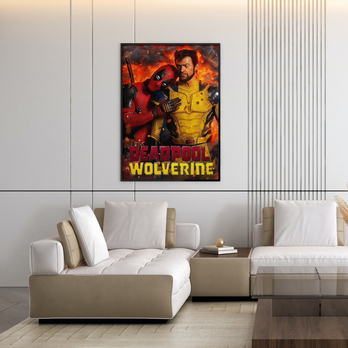 Flex Designs Poster Deadpool Wolverine Explosion 5 x 7" Home Goods - Movie 2023 Movie Poster