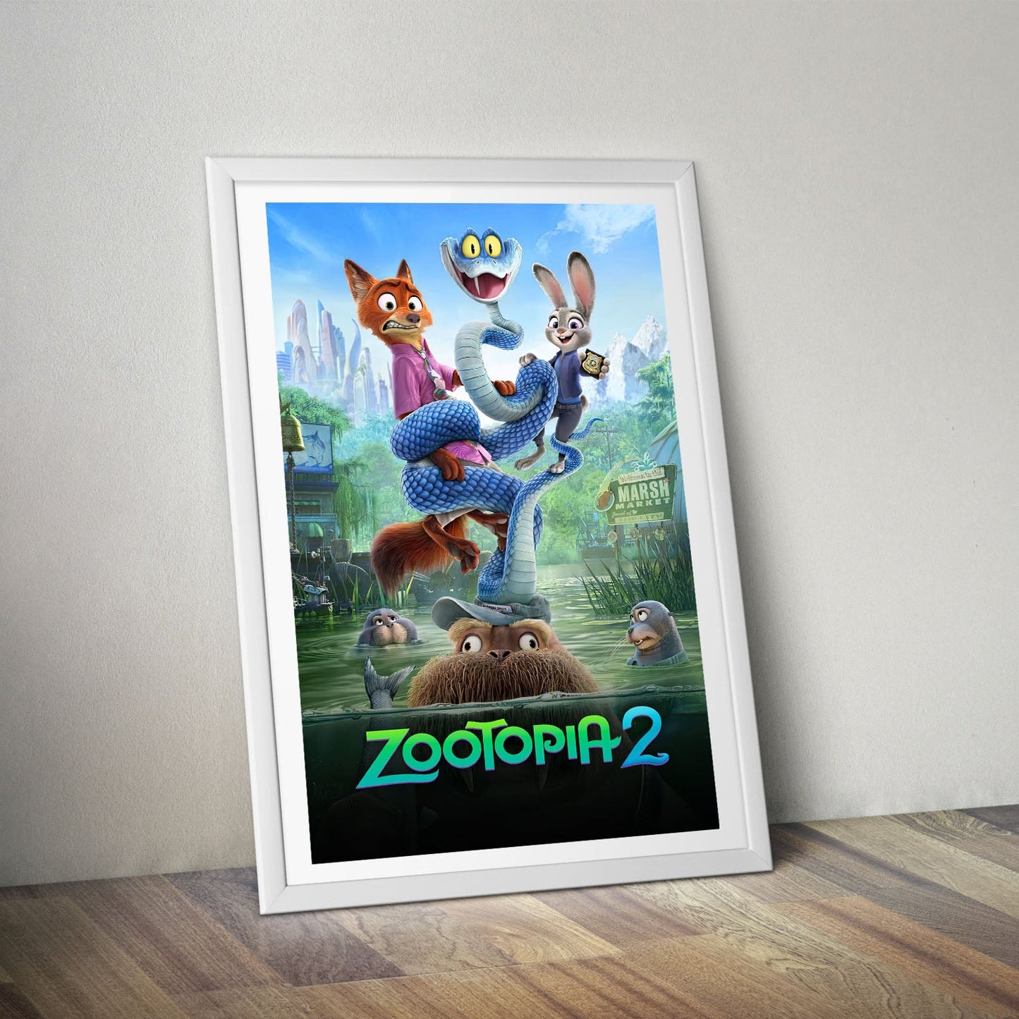 Flex Designs Poster Zootopia 2 Swamp 8 x 10" Home Goods - Movie 2025 Movie Poster
