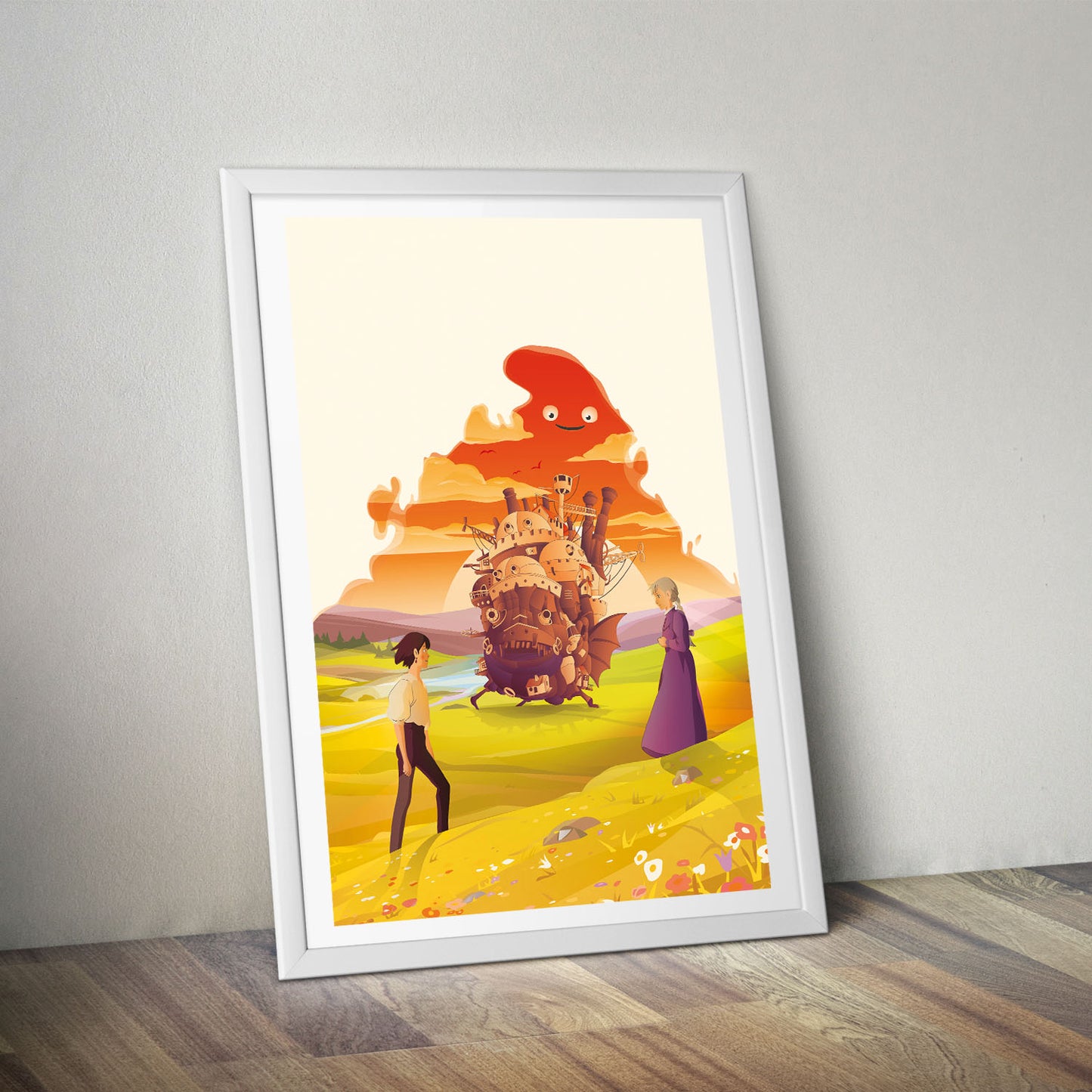 Flex Designs Poster Howls Moving Castle Sketch 8 x 10" Home Goods - Movie 2004 Movie Poster