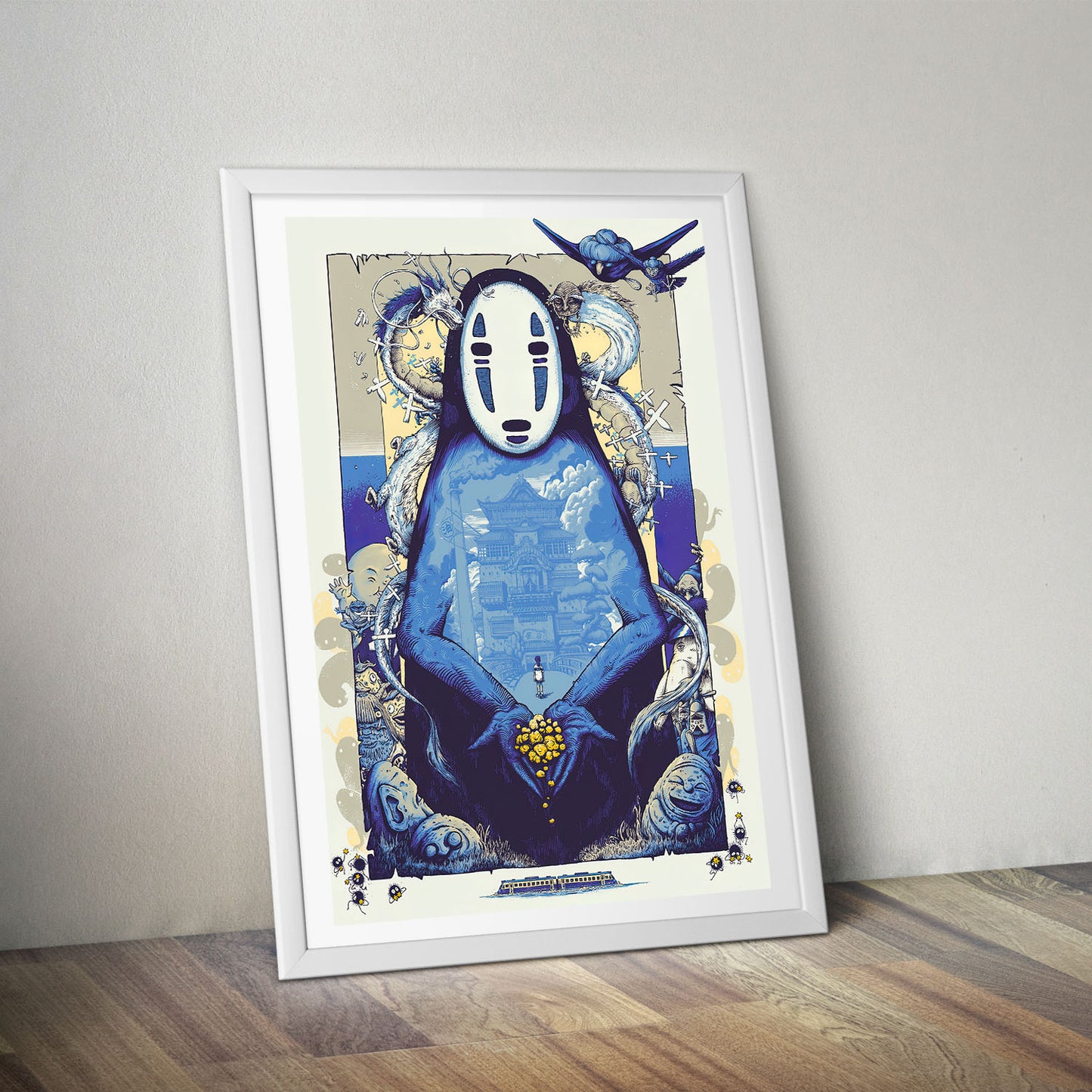 Flex Designs Poster Spirited Away Noface Sketch 8 x 10" Home Goods - Movie 2001 Movie Poster