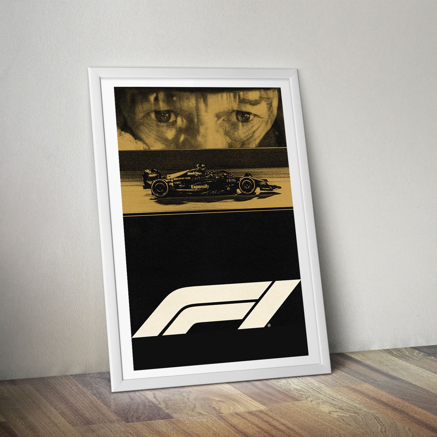 Flex Designs Poster F1 Brad Pitt Minimalist 8 x 10" Home Goods - Movie 2025 Movie Poster