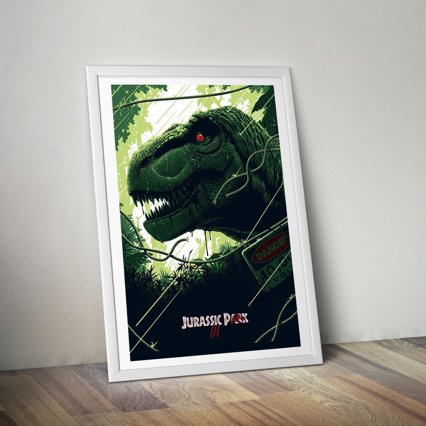 Flex Designs Poster Jurassic Park III Classic Green 8 x 10" Home Goods - Movie 2001 Movie Poster