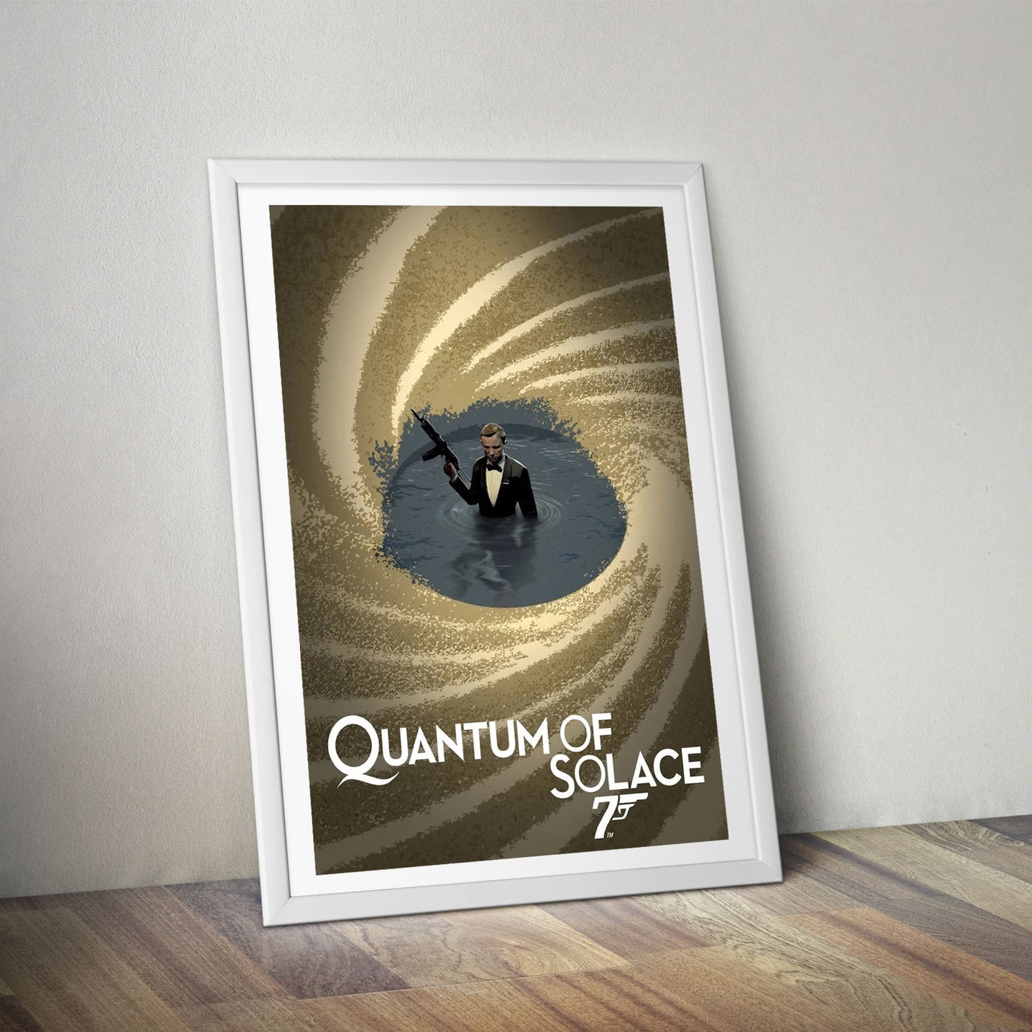 Flex Designs Poster Quantum of Solace Minimalist Cartoon 8 x 10" Home Goods - Movie 2008 Movie Poster