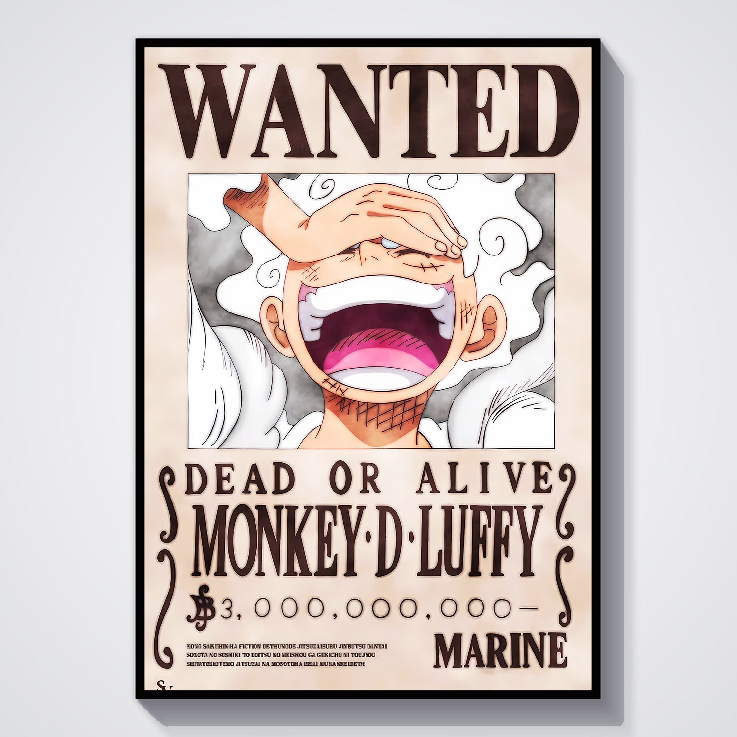 One Piece Luffy Gear 5 Wanted Poster TV Show Poster – Flex Design Store