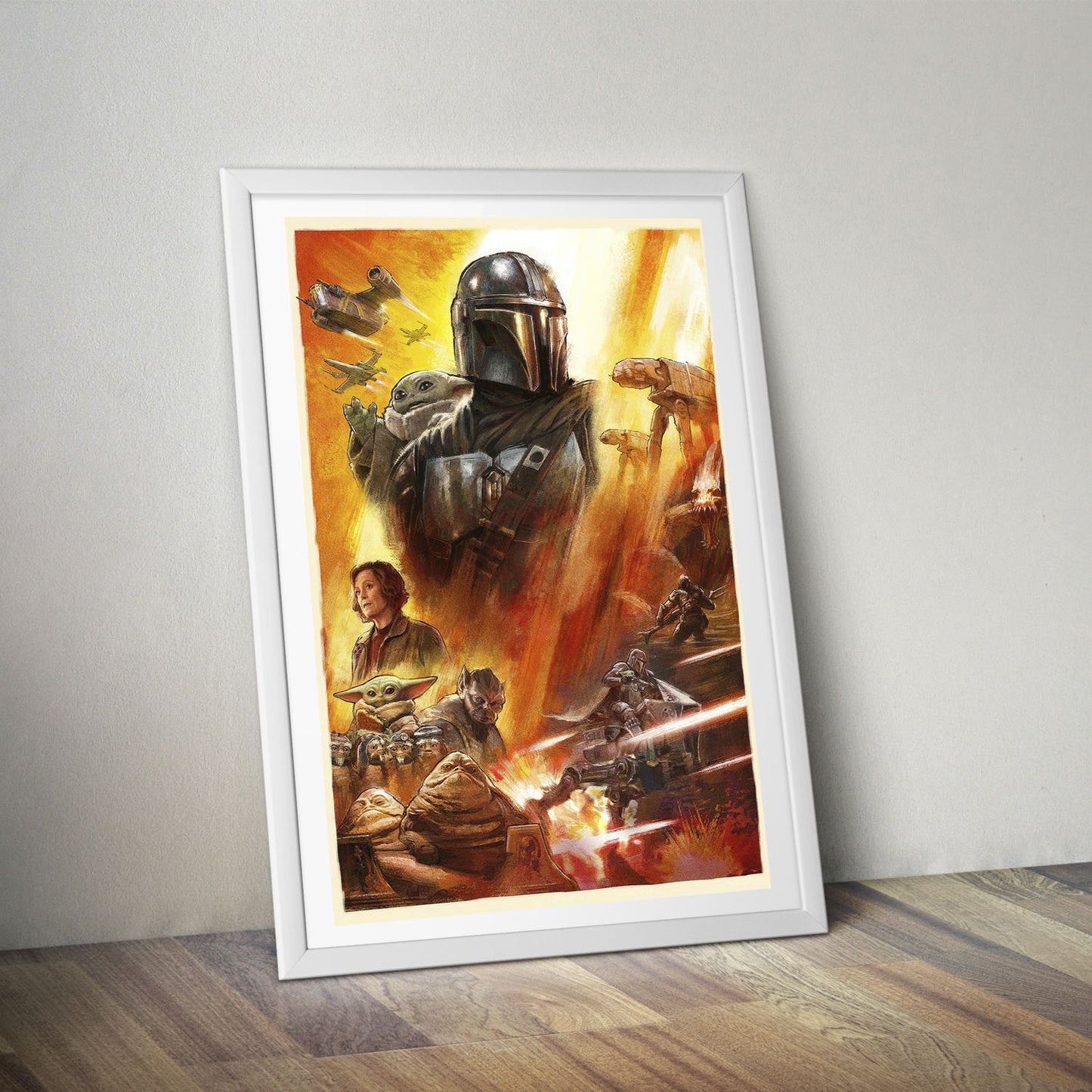 Flex Designs Poster Star Wars The Mandalorian and Grogu Textless 8 x 10" Home Goods - Movie 2026 Movie Poster