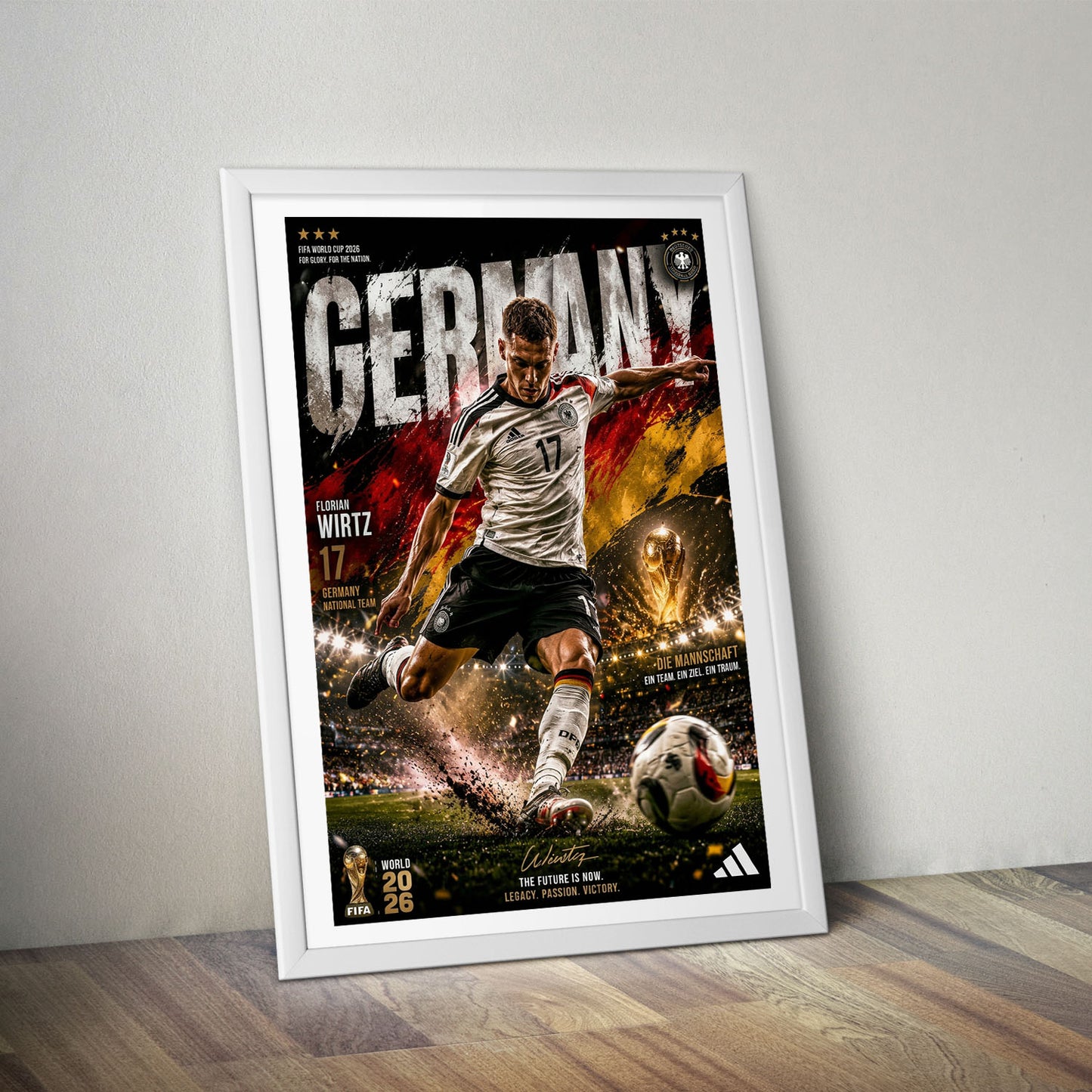 Flex Designs Poster Florian Wirtz Germany 2026 8 x 10" Home Goods - Sports Poster