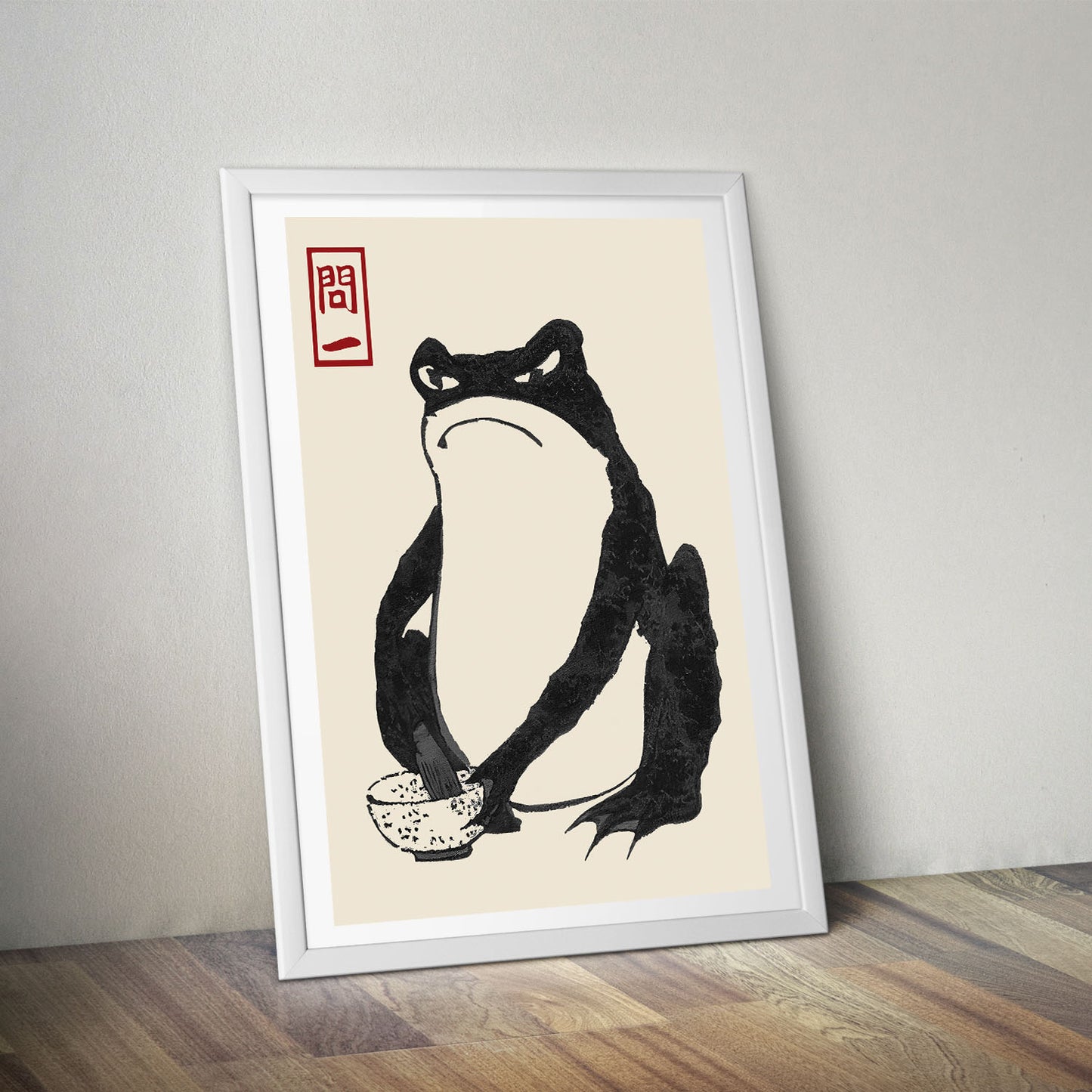 Flex Designs Poster Matsumoto Hoji's Frog Grumpy 5 x 7" Home Goods - Artist Artwork Poster