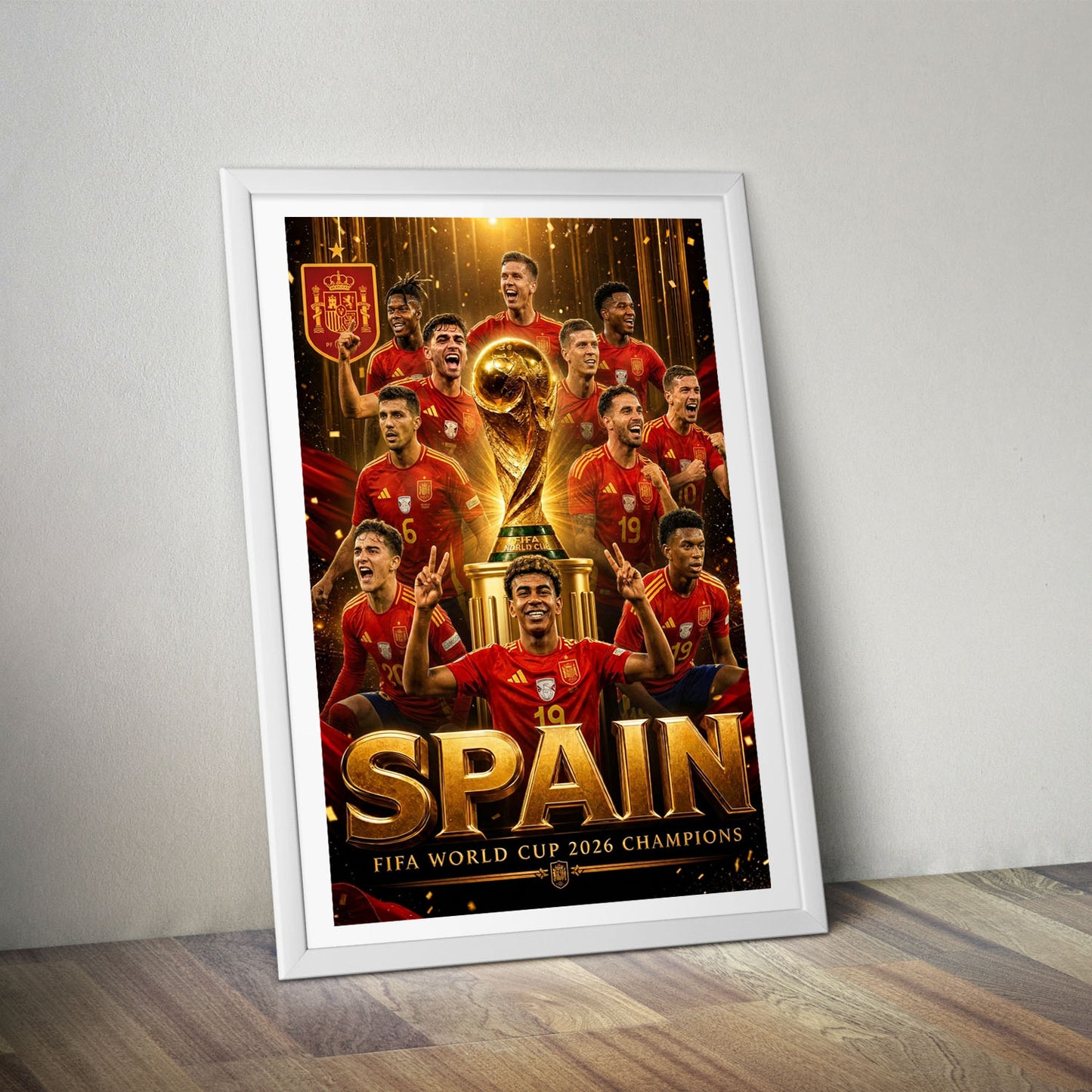 Flex Designs Poster Lamine Yamal Spain FIFA Champions 2026 5 x 7" Home Goods - Sports Poster
