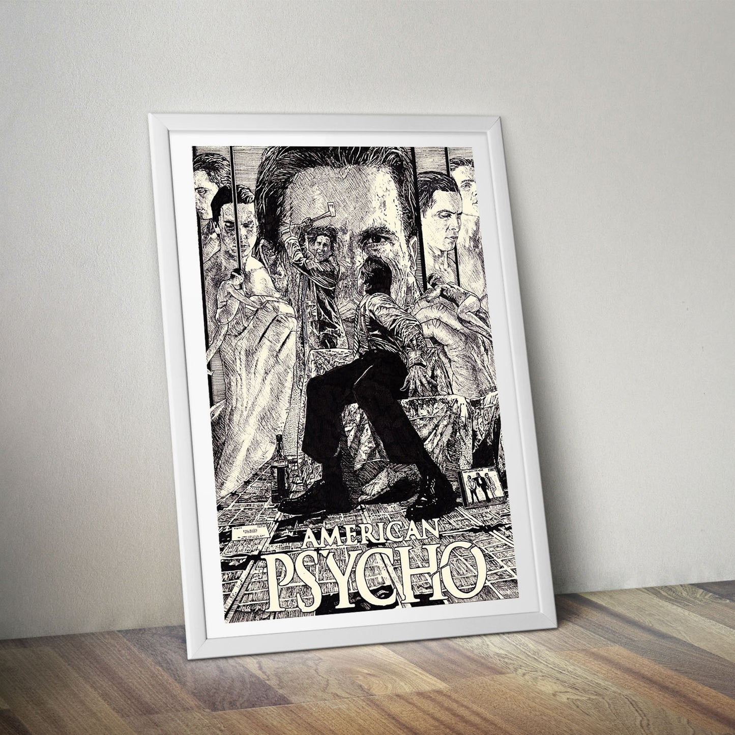 Flex Designs Poster American Psycho Cartoon 5 x 7" Home Goods - Movie 2000 Movie Poster