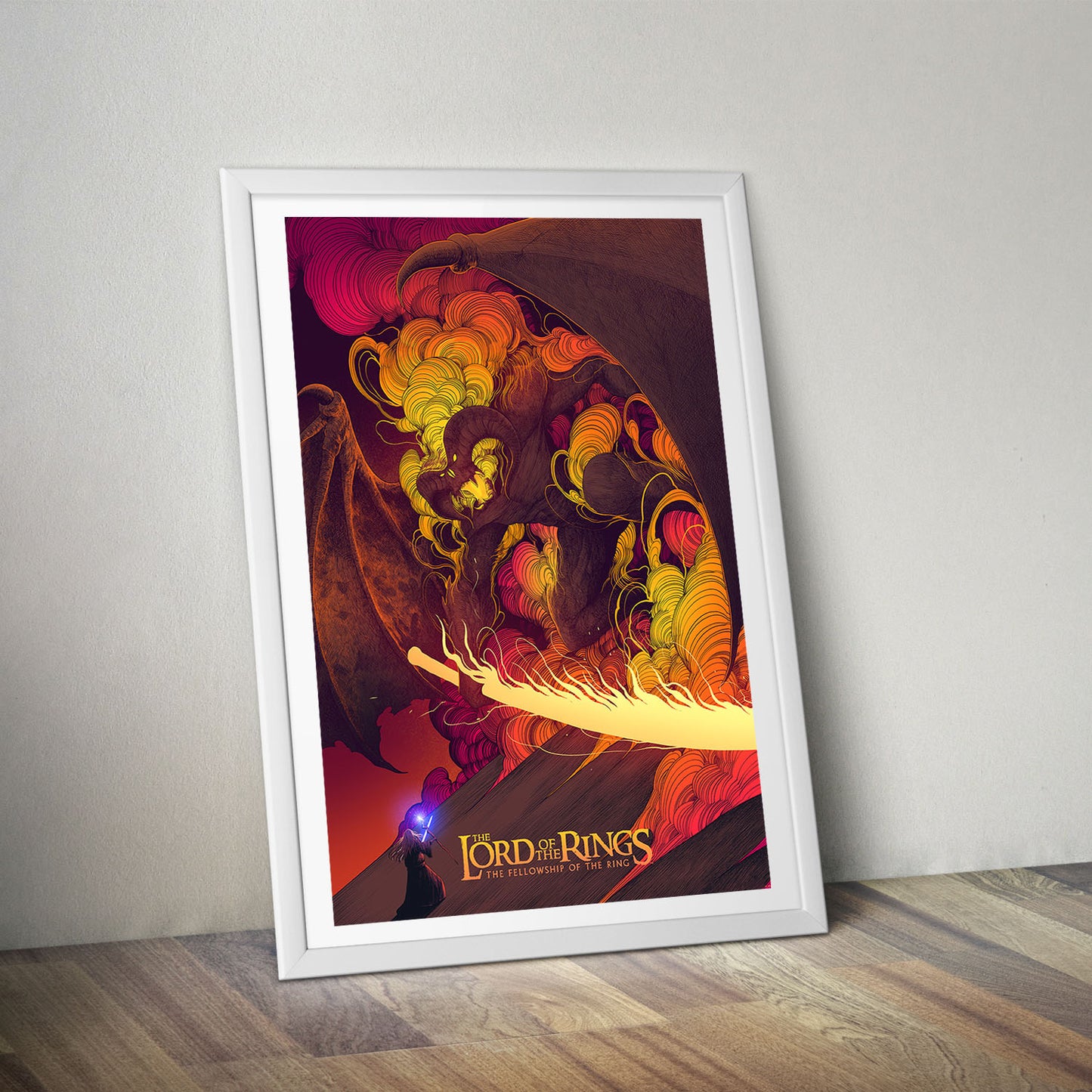 Flex Designs Poster The Lord of the Rings The Fellowship of the Ring Neon 5 x 7" Home Goods - Movie 2001 Movie Poster